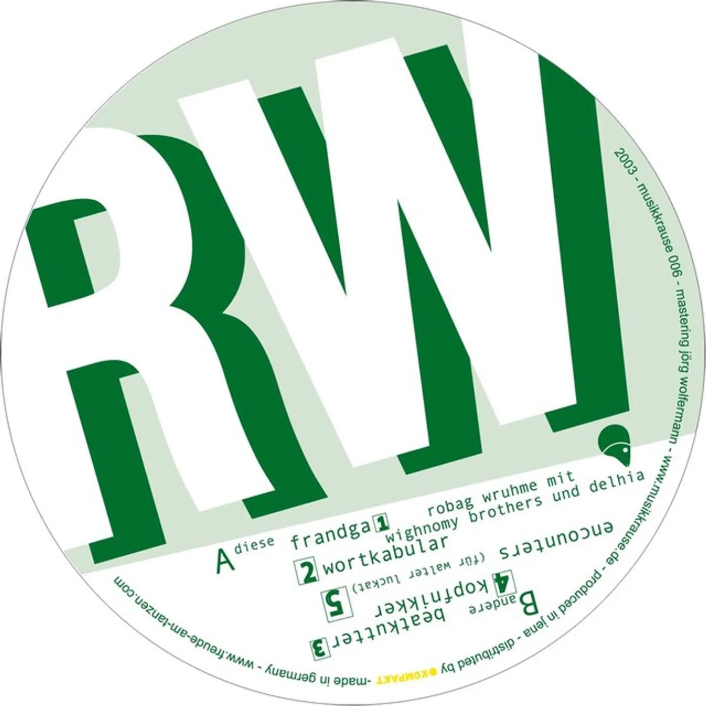 Robag Wruhme Kopfnikker Vinyl Record