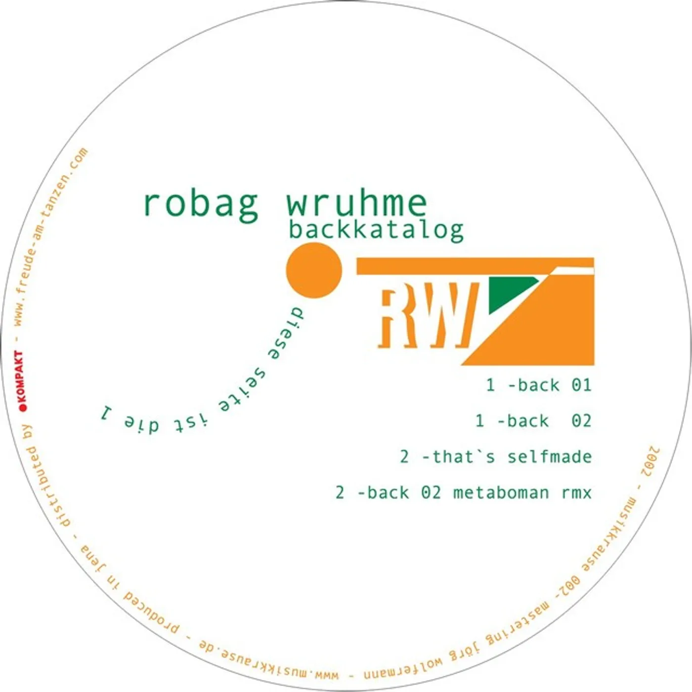 Robag Wruhme Backkatalog Vinyl Record