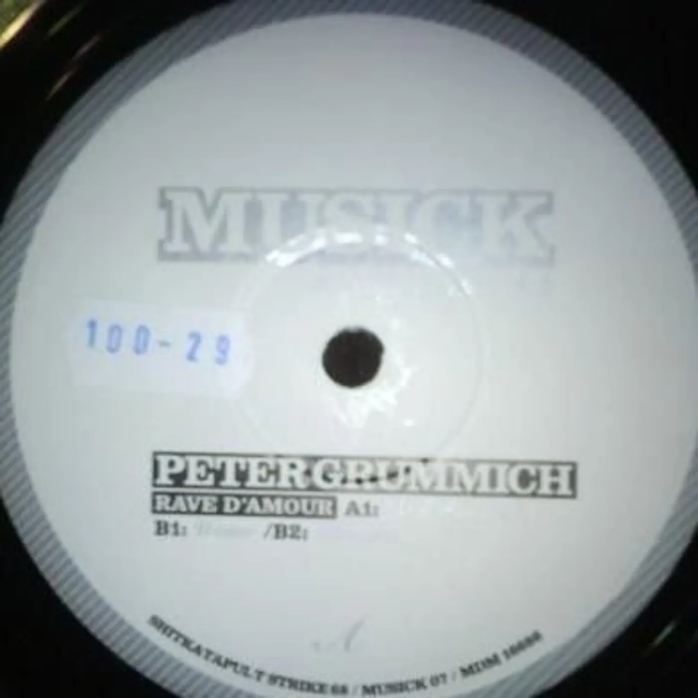 Peter Grummich RAVE D'AMOUR Vinyl Record