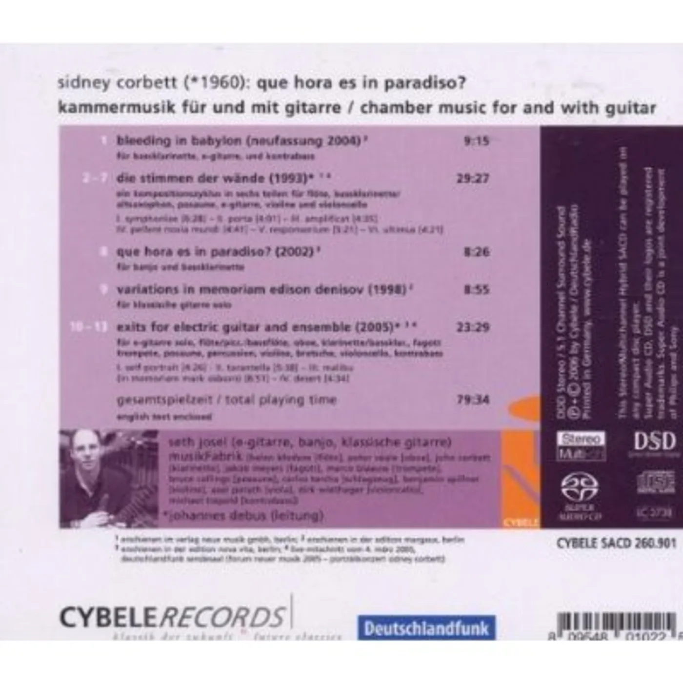 Corbett / Josel / Musikfabrik CHAMBER MUSIC FOR & WITH GUITAR Super Audio CD