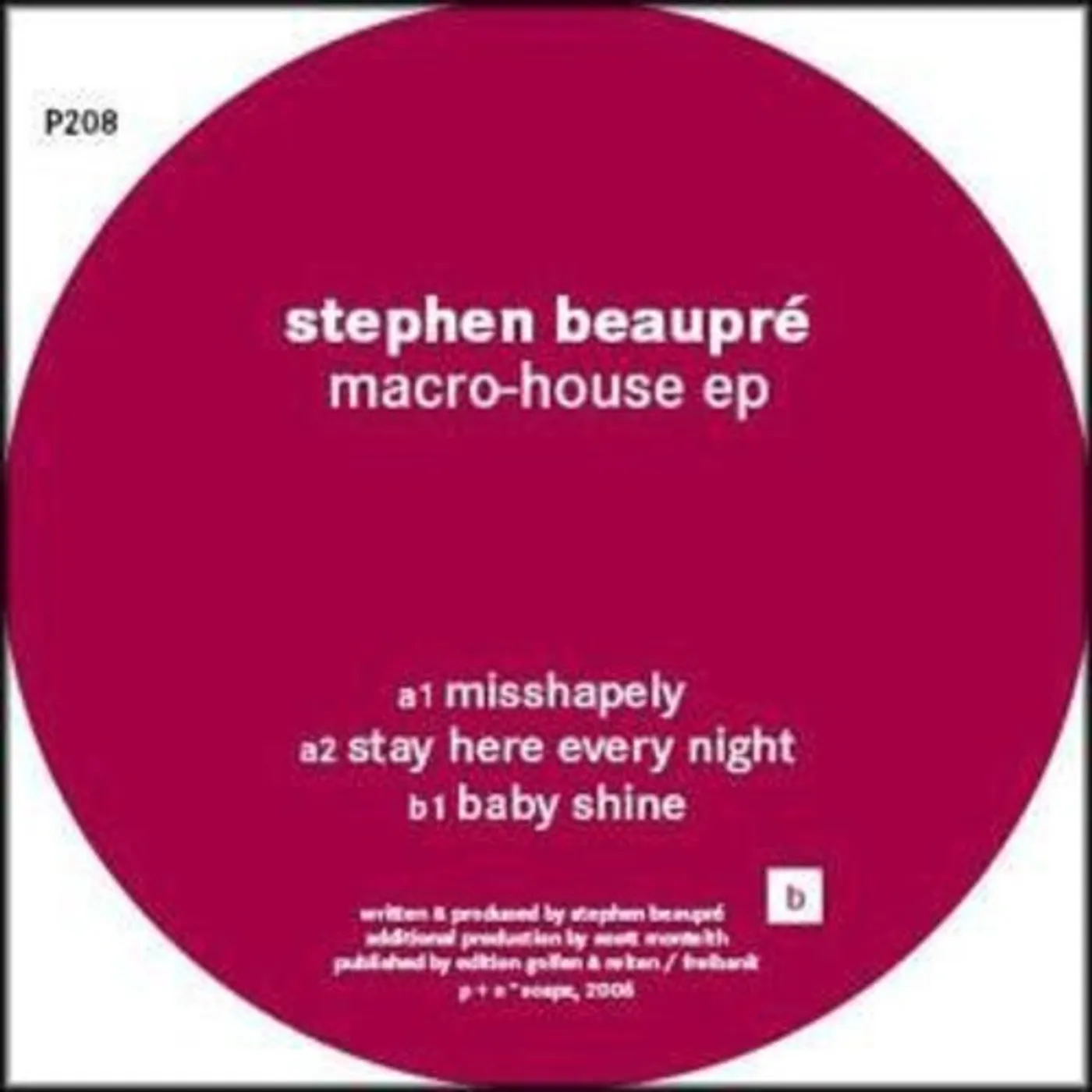 Stephen Beaupré Macro-House EP Vinyl Record