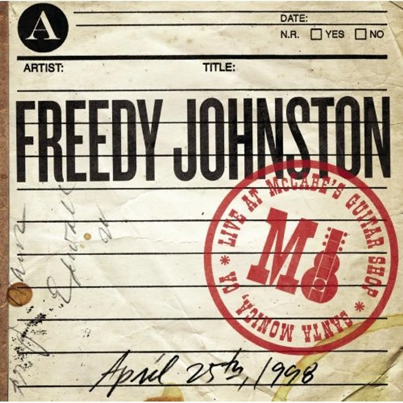 Freedy Johnston LIVE AT MCCABE'S GUITAR SHOP CD