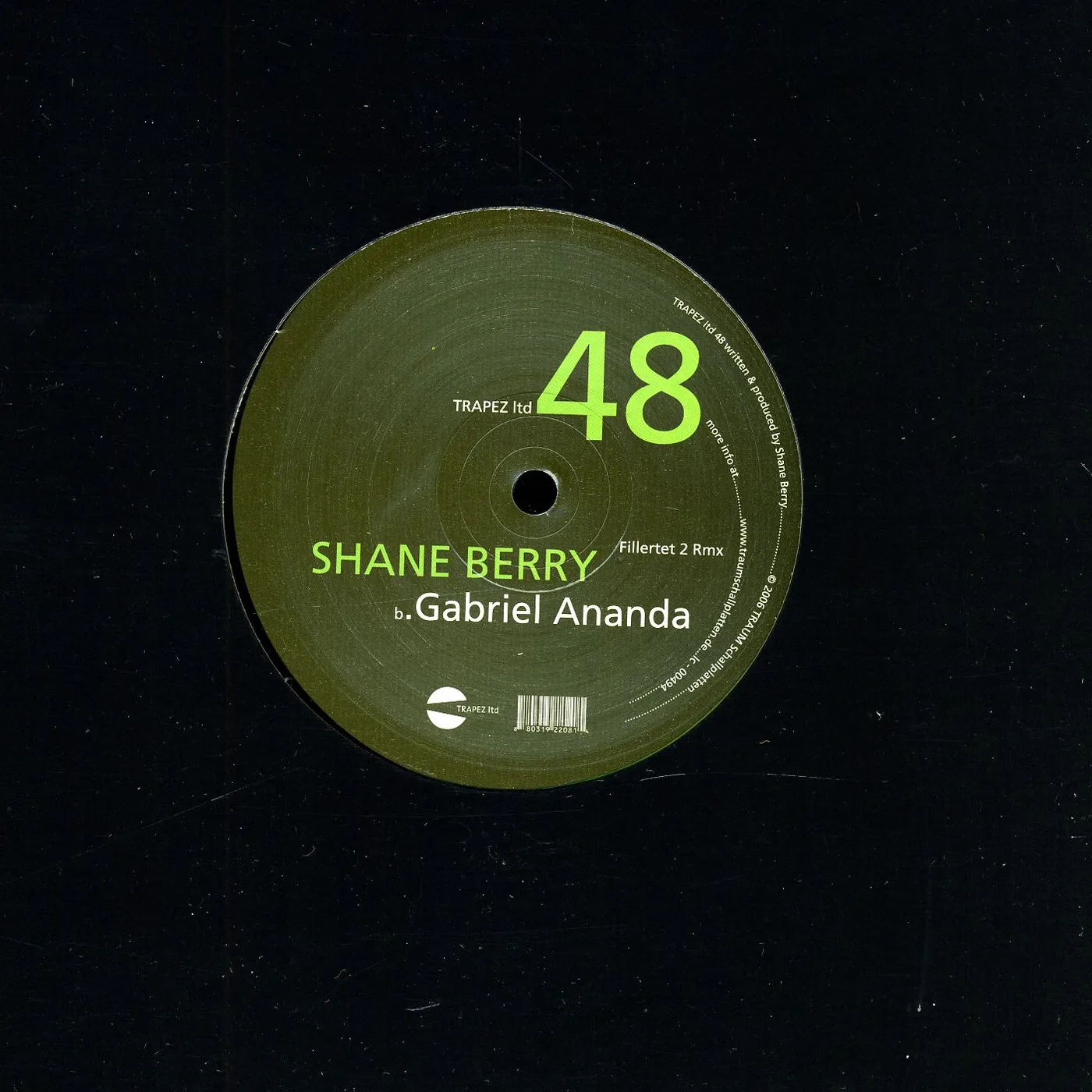 Shane Berry Fillertet 2 Rmx Vinyl Record
