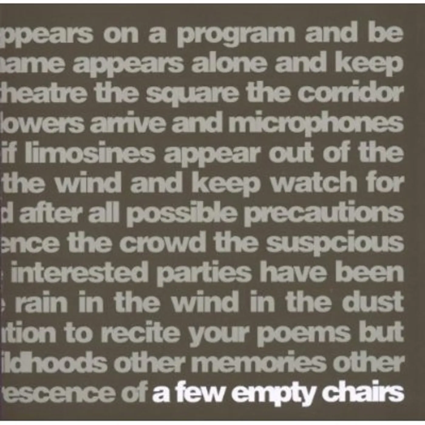 Conjoint FEW EMPTY CHAIRS CD