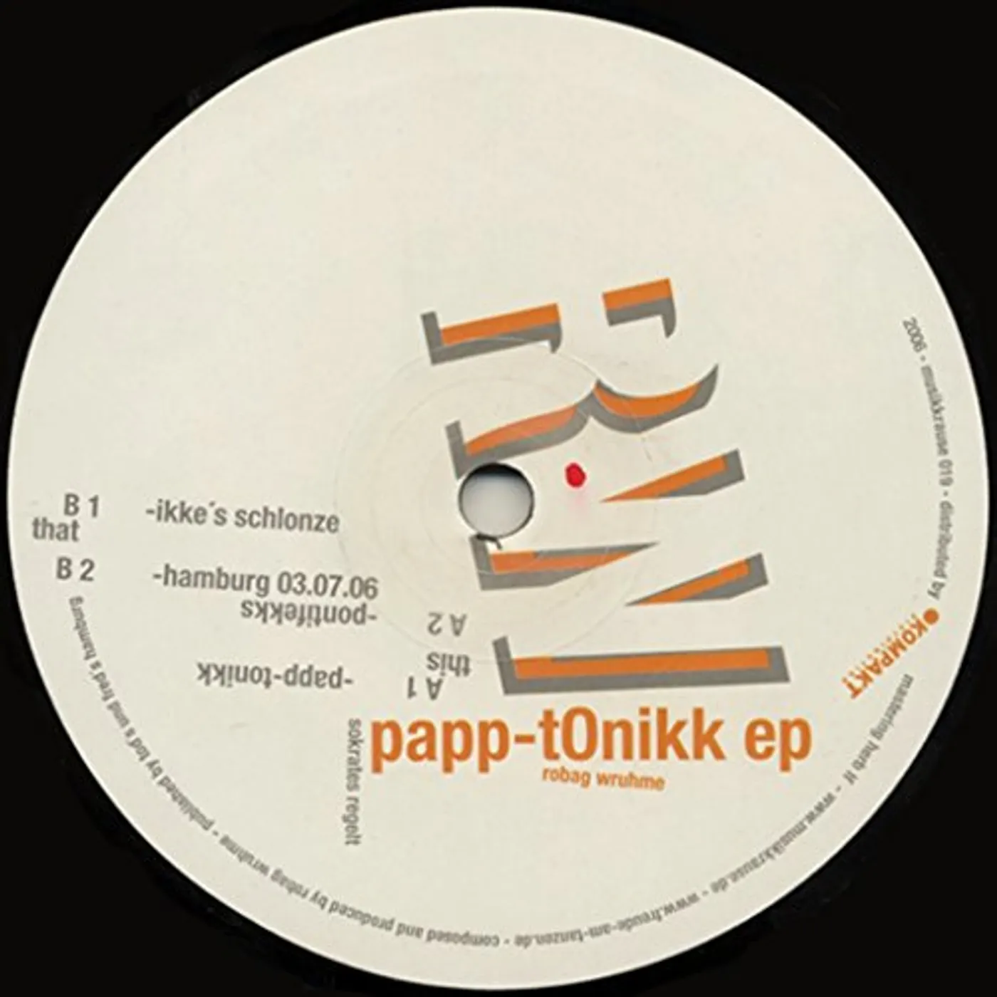 Robag Wruhme Papp-Tonikk EP Vinyl Record
