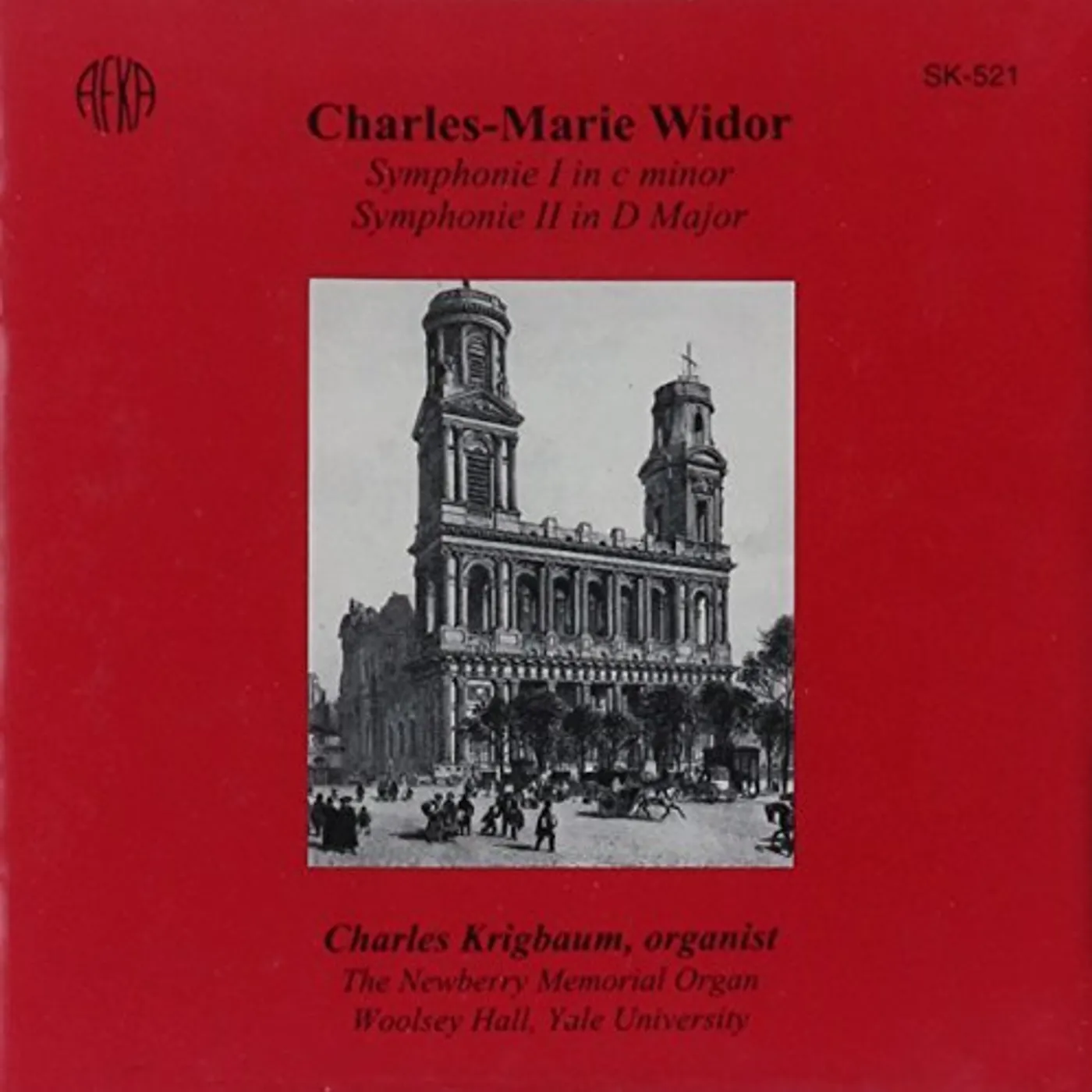 Charles-Marie Widor SYMPHONIE 1 IN C MINOR / SYMPHONIE 2 IN D MINOR CD
