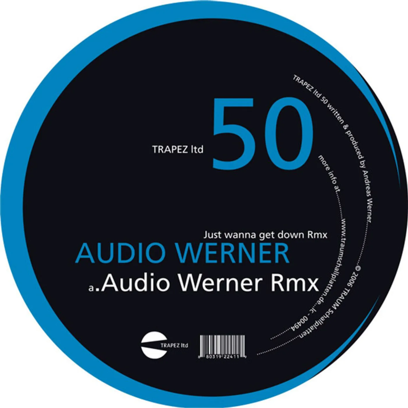 Audio Werner JUST WANNA GET DOWN RMX Vinyl Record