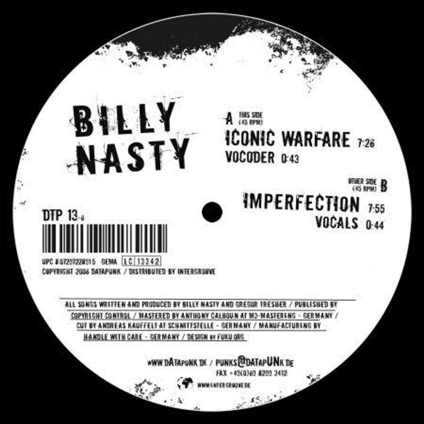 Billy Nasty Imperfection Vinyl Record
