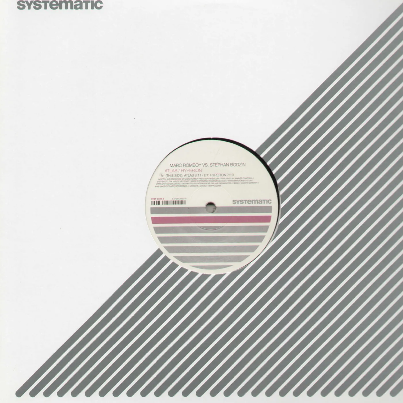 Stephan Bodzin vs Marc Romboy Atlas / Hyperion Vinyl Record