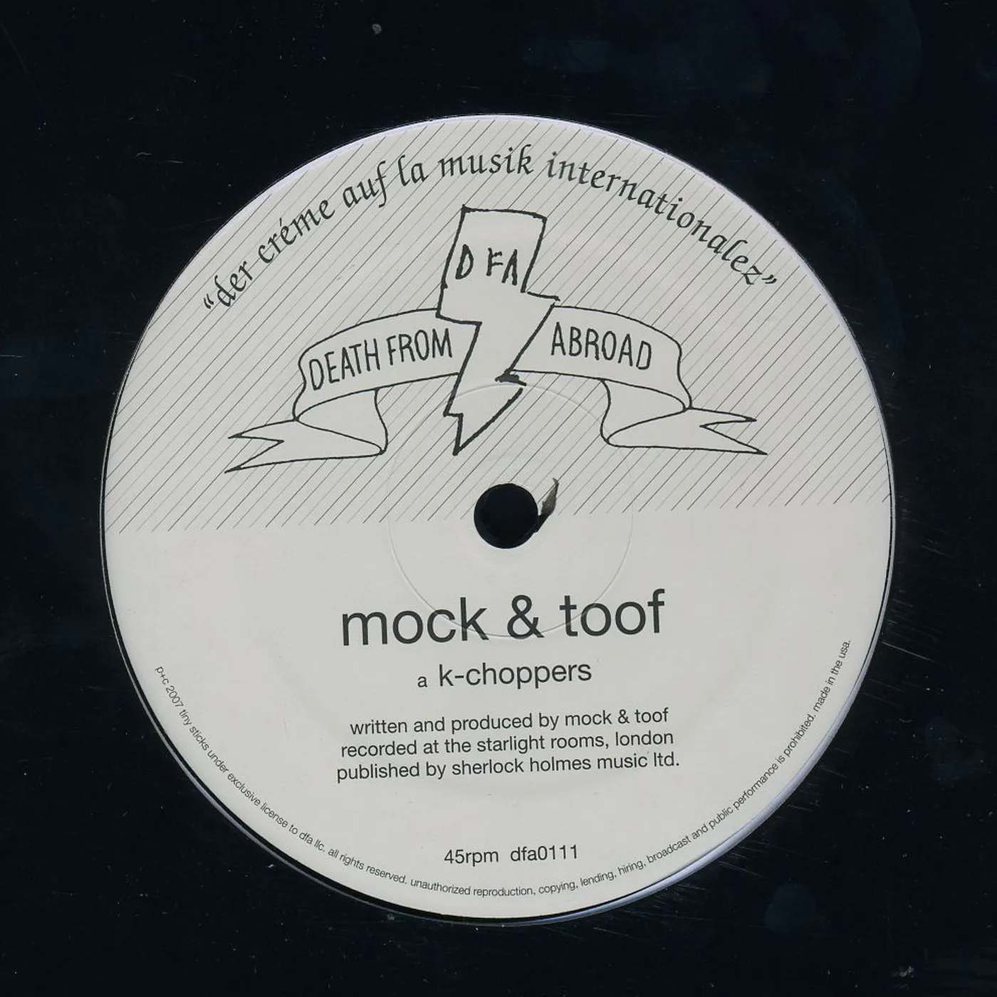 Mock & Toof K-CHOPPERS Vinyl Record