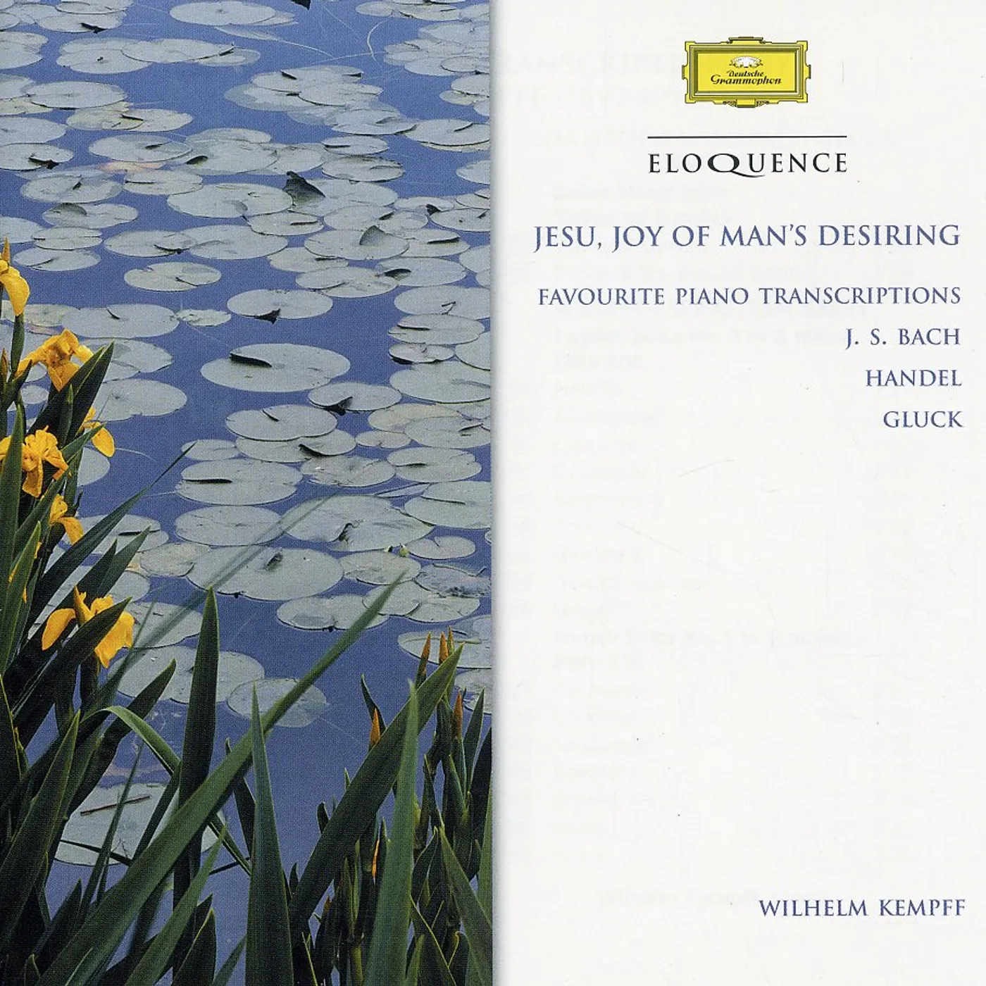 Wilhelm Kempff FAVOURITE PIANO TRANSCRIPTIONS CD