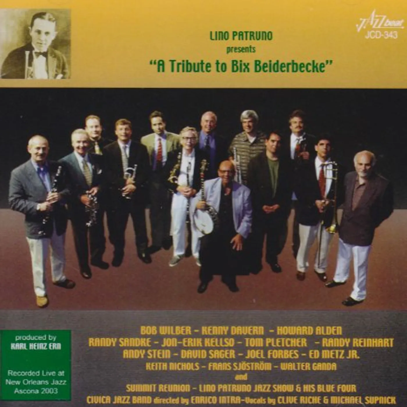 Lino Patruno TRIBUTE TO BIX BEIDERBECKE CD