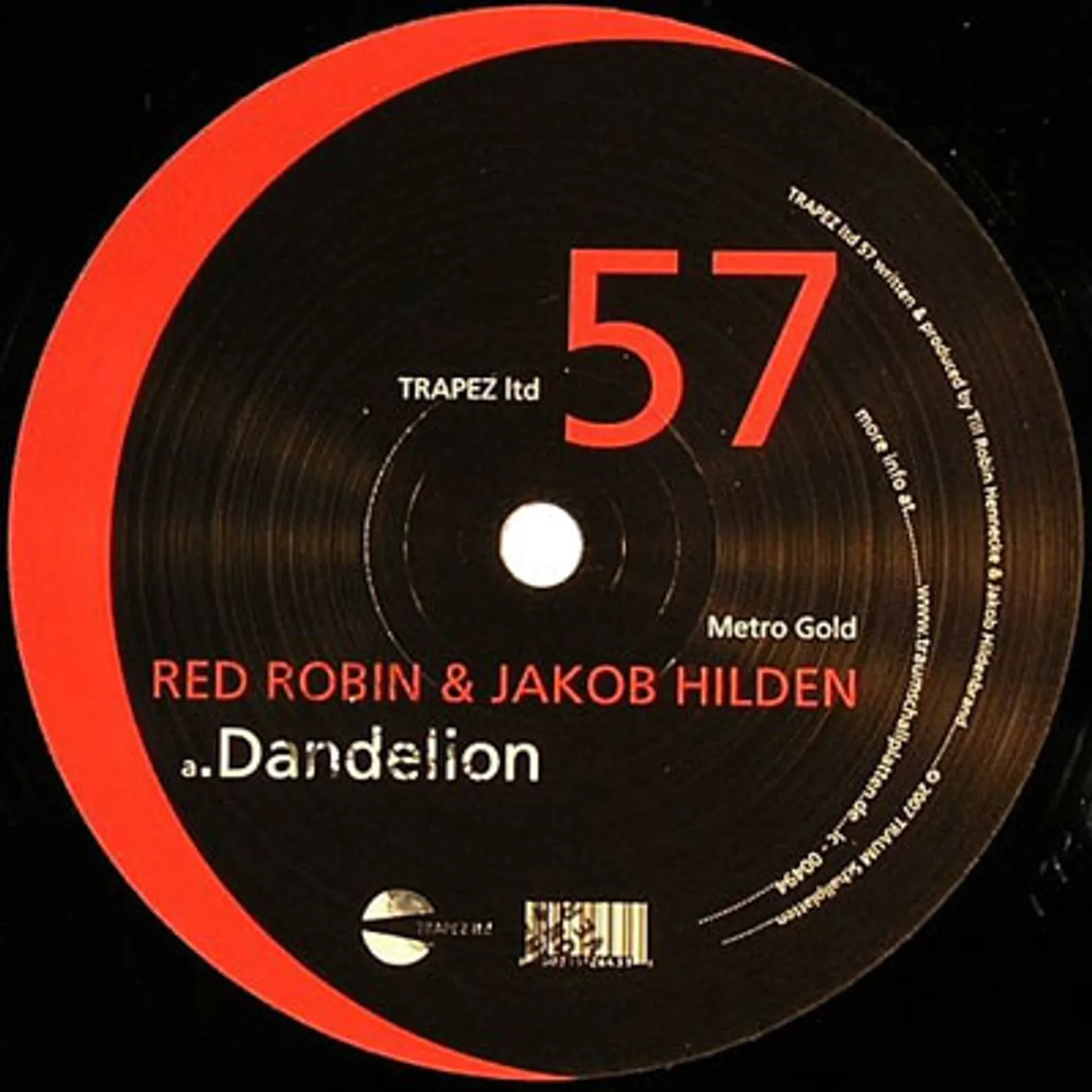Red Robin & Jakob Hilden Metro Gold Vinyl Record