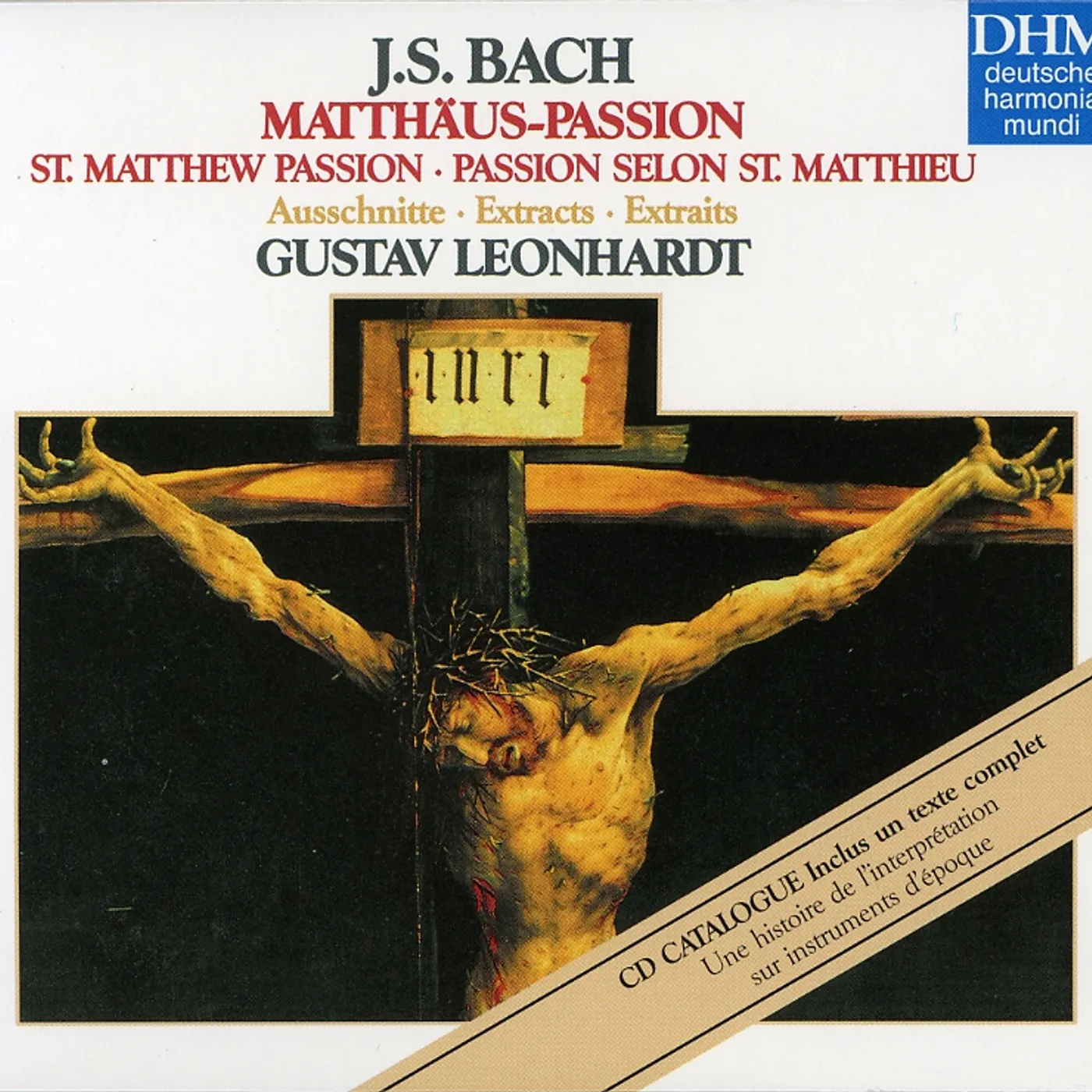 Gustav Leonhardt BACH: ST MATTHEW PASSION BWV 244 CD