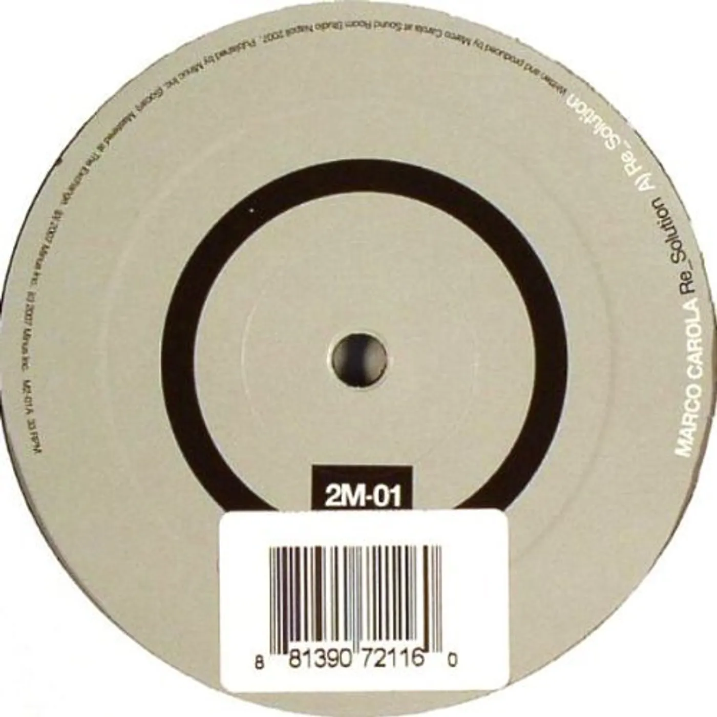 Marco Carola Re_Solution Vinyl Record