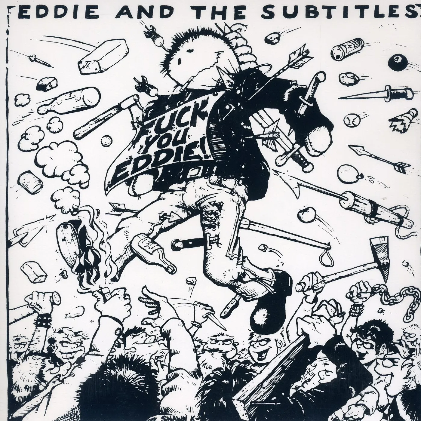 Eddie & The Subtitles AMERICAN SOCIETY / LOUIE LOUIE Vinyl Record