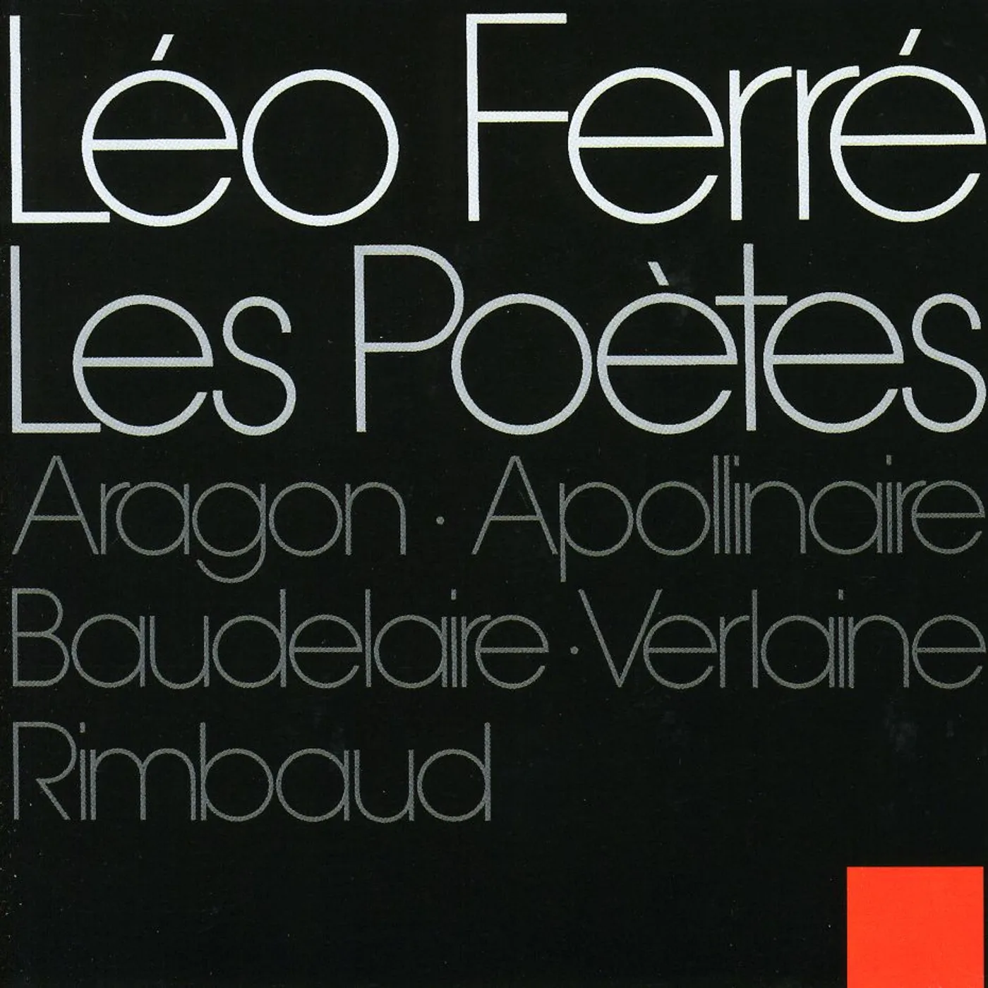 Léo Ferré POETES CD