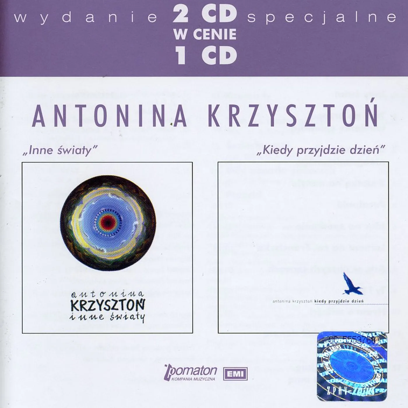 Antonina Krzyszton INNE SWIATY/KIEDY PRZYJDZIE DZIEN CD