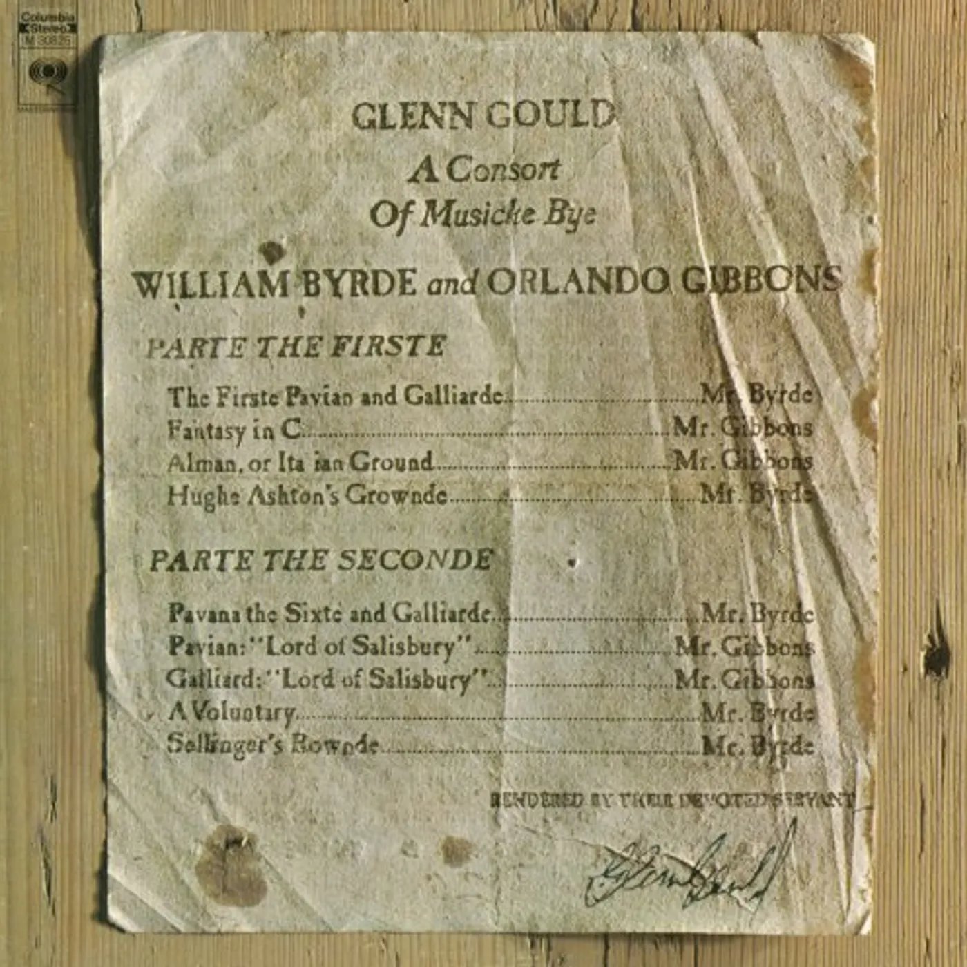 Glenn Gould CONSORT OF MUSIC BY BYRD & GIBBONS CD