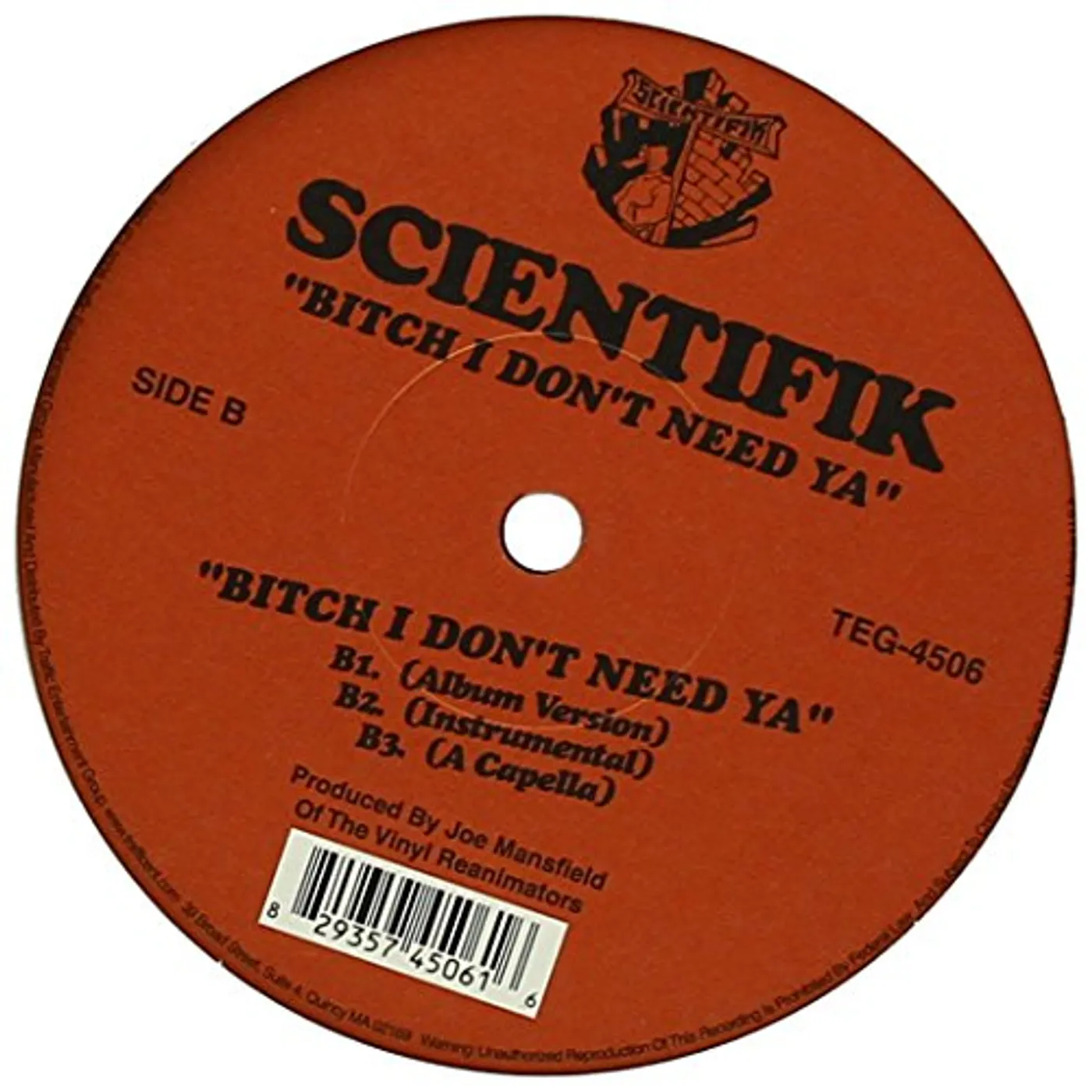 Scientifik I AIN'T THE DAMN ONE Vinyl Record