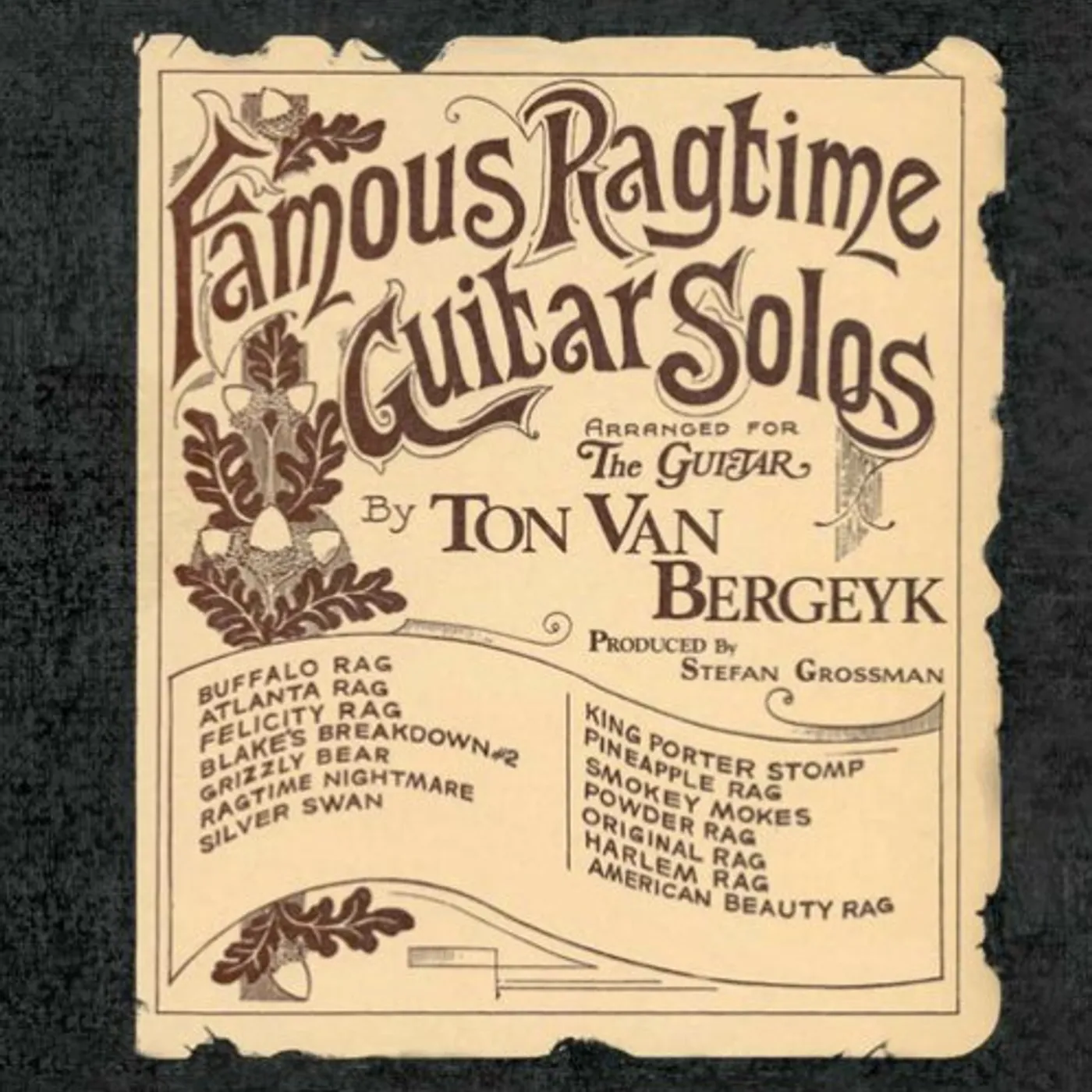 Ton Van Bergeyk FAMOUS RAGTIME GUITAR SOLOS CD
