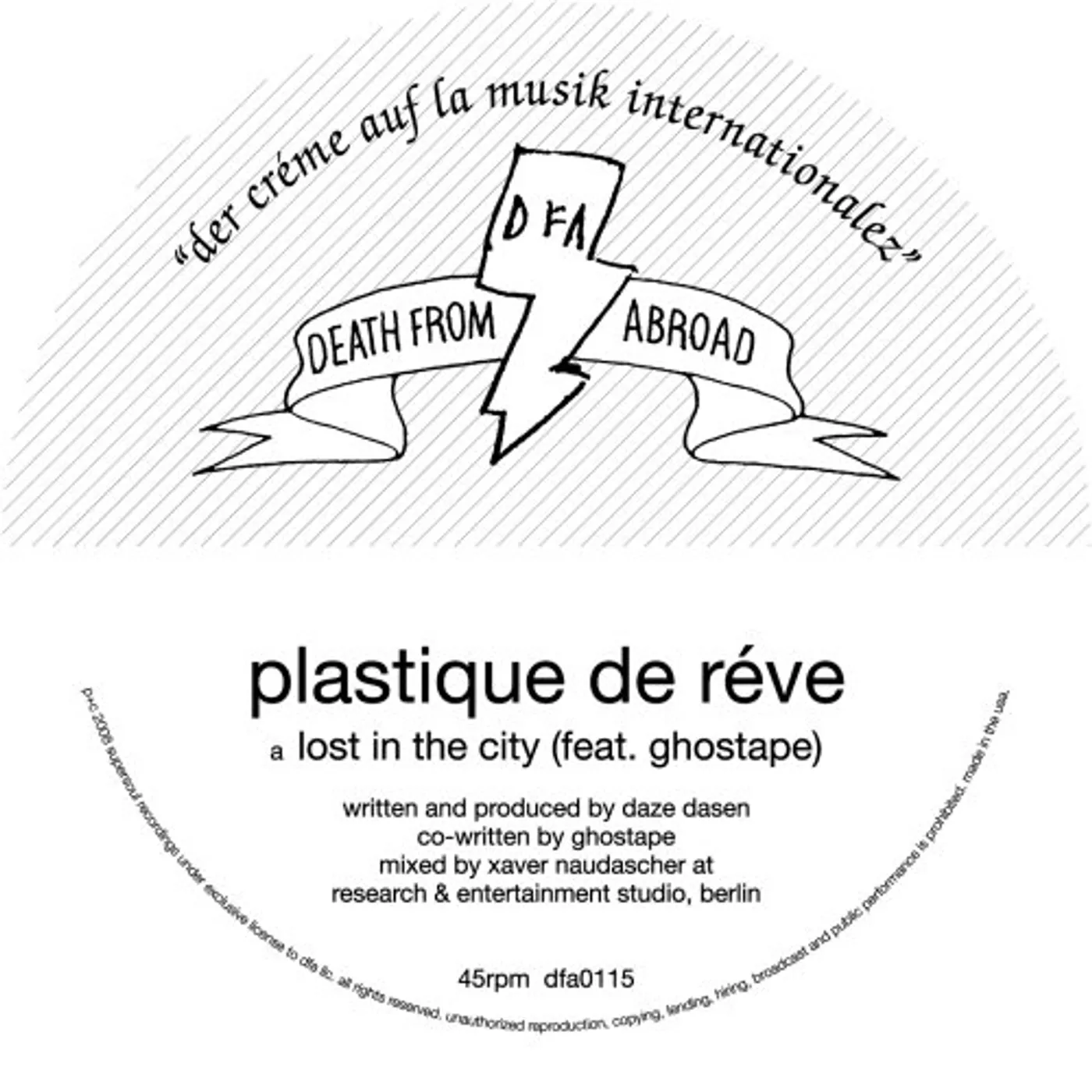 Plastique de Rêve LOST IN THE CITY Vinyl Record