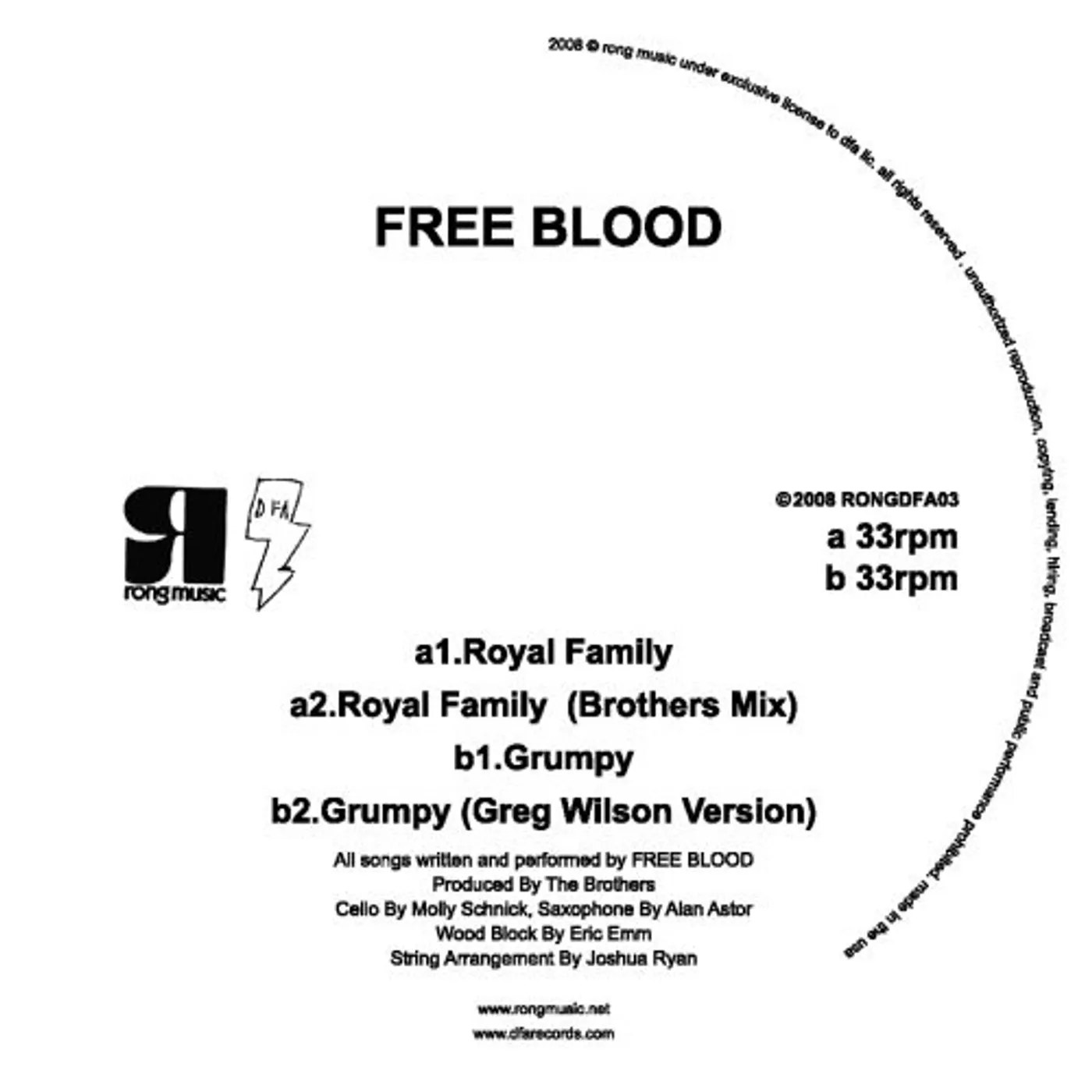 Free Blood Royal Family Vinyl Record