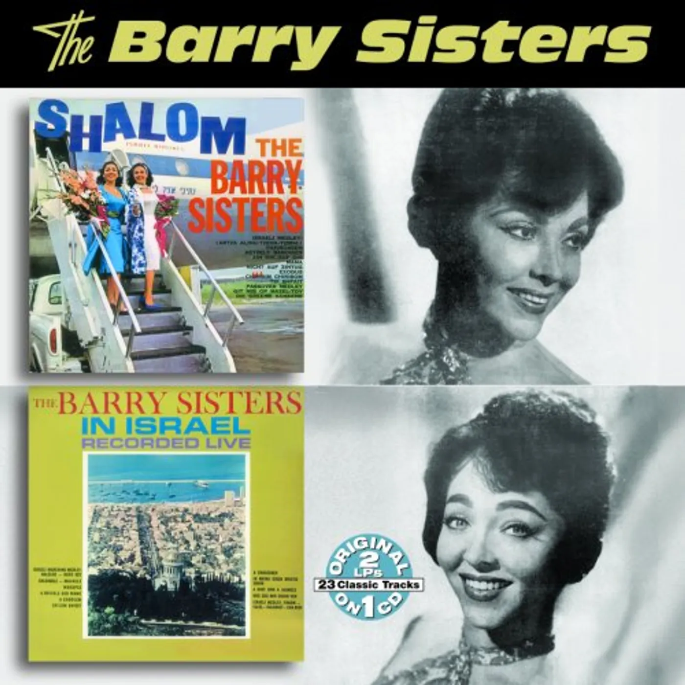 The Barry Sisters SHALOM / IN ISRAEL RECORDED LIVE CD