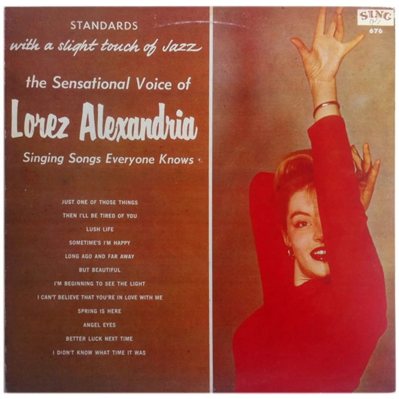 Lorez Alexandria STANDARDS WITH A SLIGHT TOUCH OF JAZZ Vinyl Record