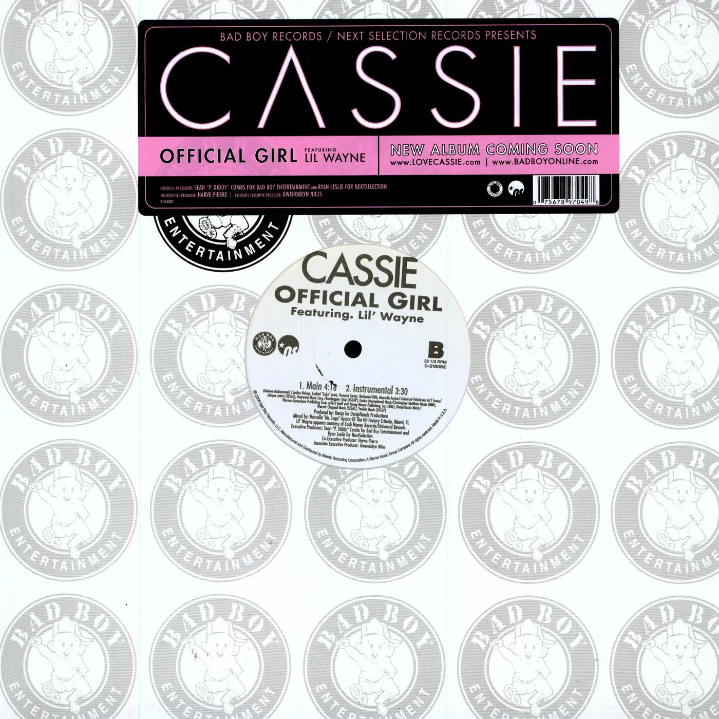 Cassie Official Girl Vinyl Record