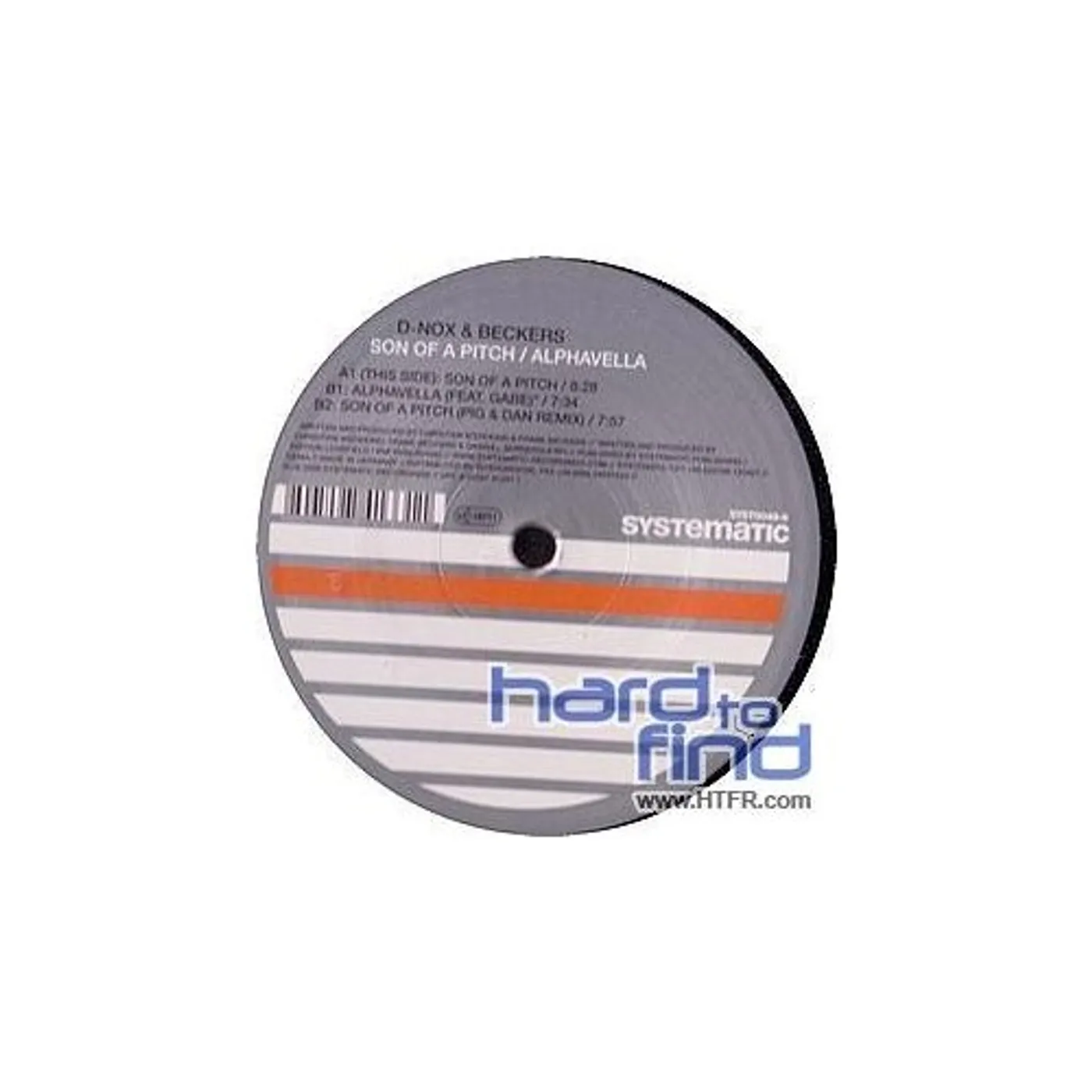D-Nox & Beckers SON OF A PITCH / ALPHAVELLA Vinyl Record