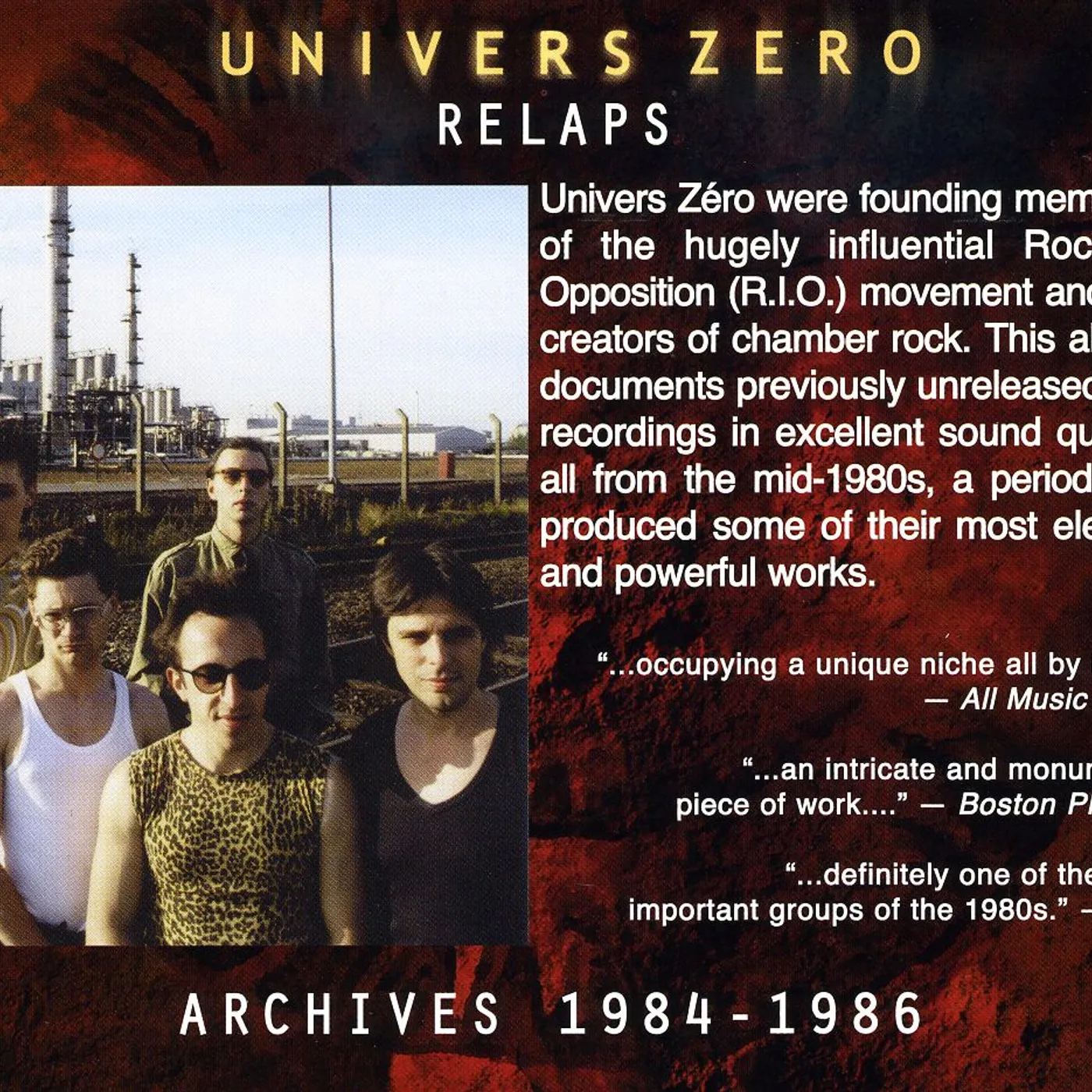 Univers Zero RELAPS: ARCHIVES 1984 - 1986 CD