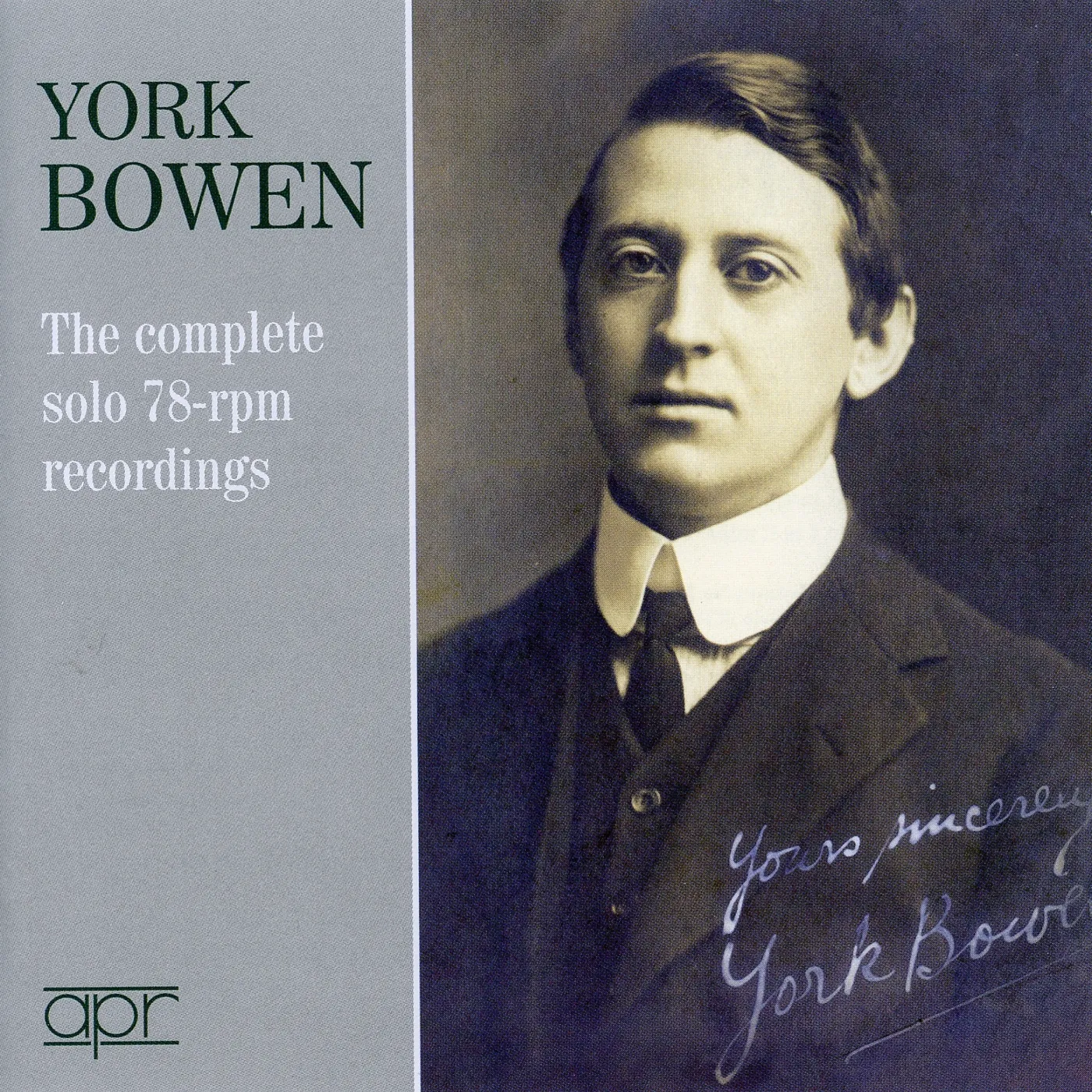 York Bowen COMPLETE SOLO 78-RPM RECORDINGS CD