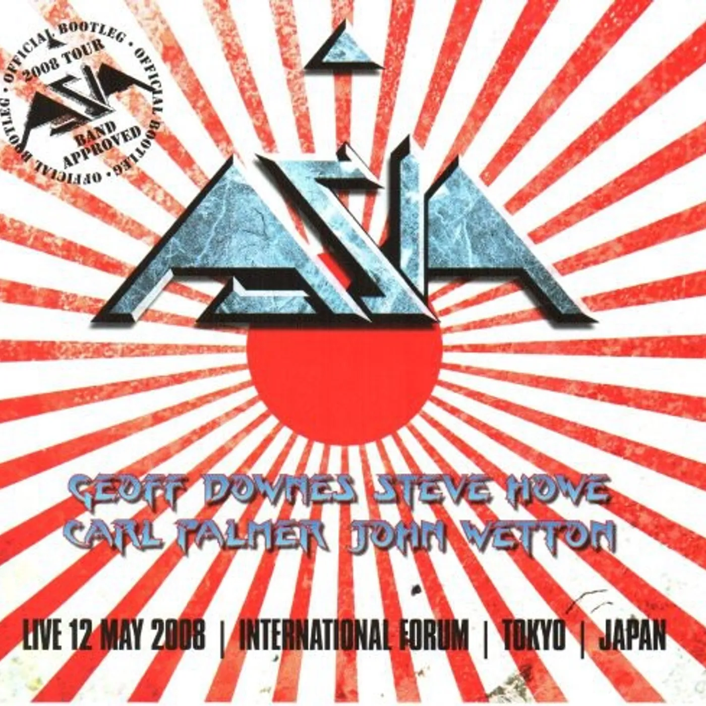 Asia LIVE IN TOKYO JAPAN 12TH MAY 2008 CD