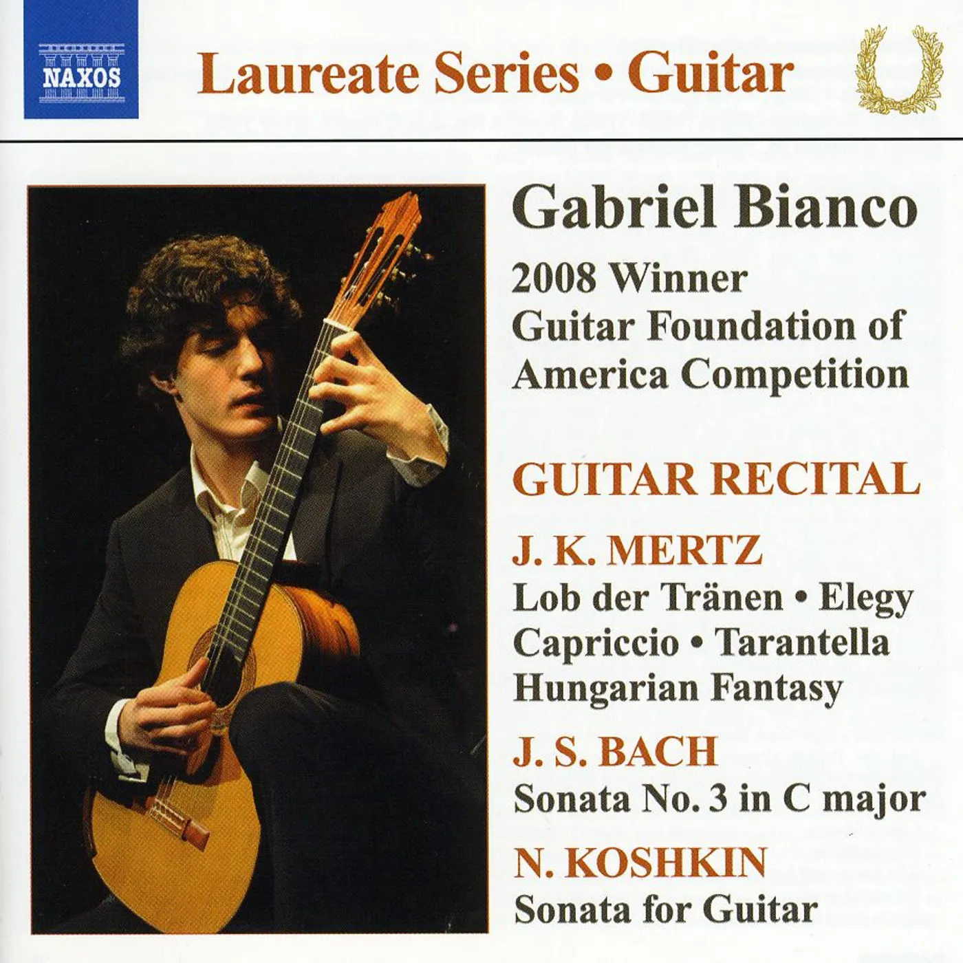 Gabriel Bianco LAUREATE GUITAR SERIES: GUITAR RECITAL CD