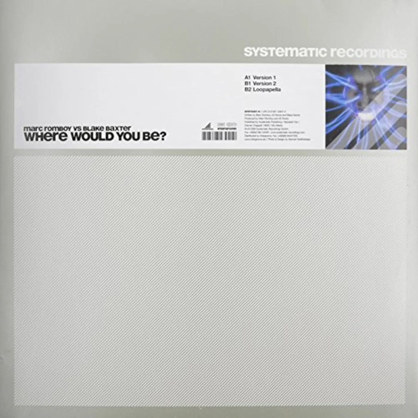 Marc Romboy vs. Blake Baxter WHERE WOULD YOU BE Vinyl Record