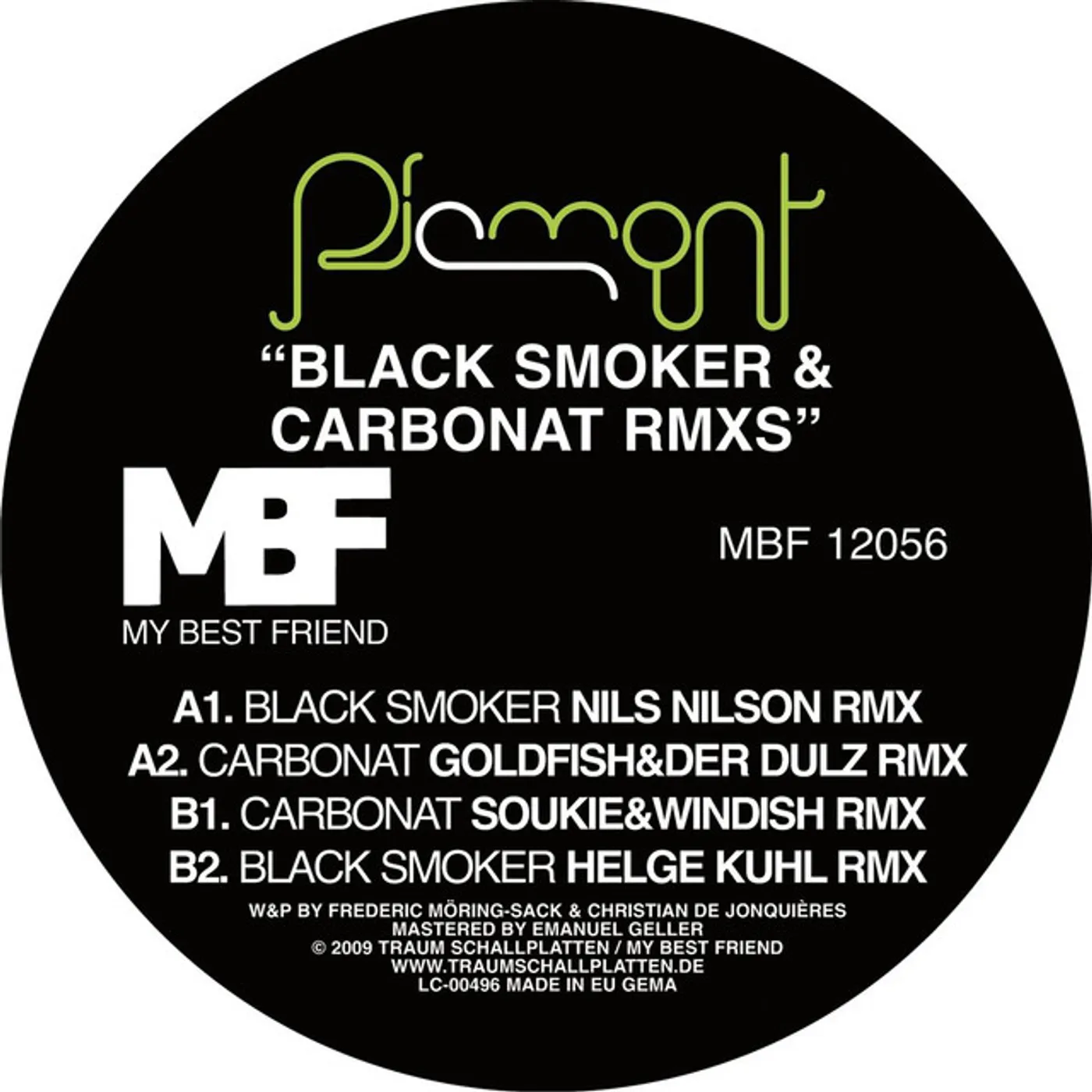 Piemont Black Smoker & Carbonat Rmxs Vinyl Record