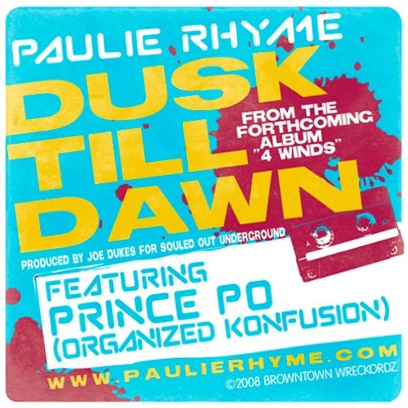 Paulie Rhyme DUSK TILL DAWN B/W NEXT OF KIN Vinyl Record