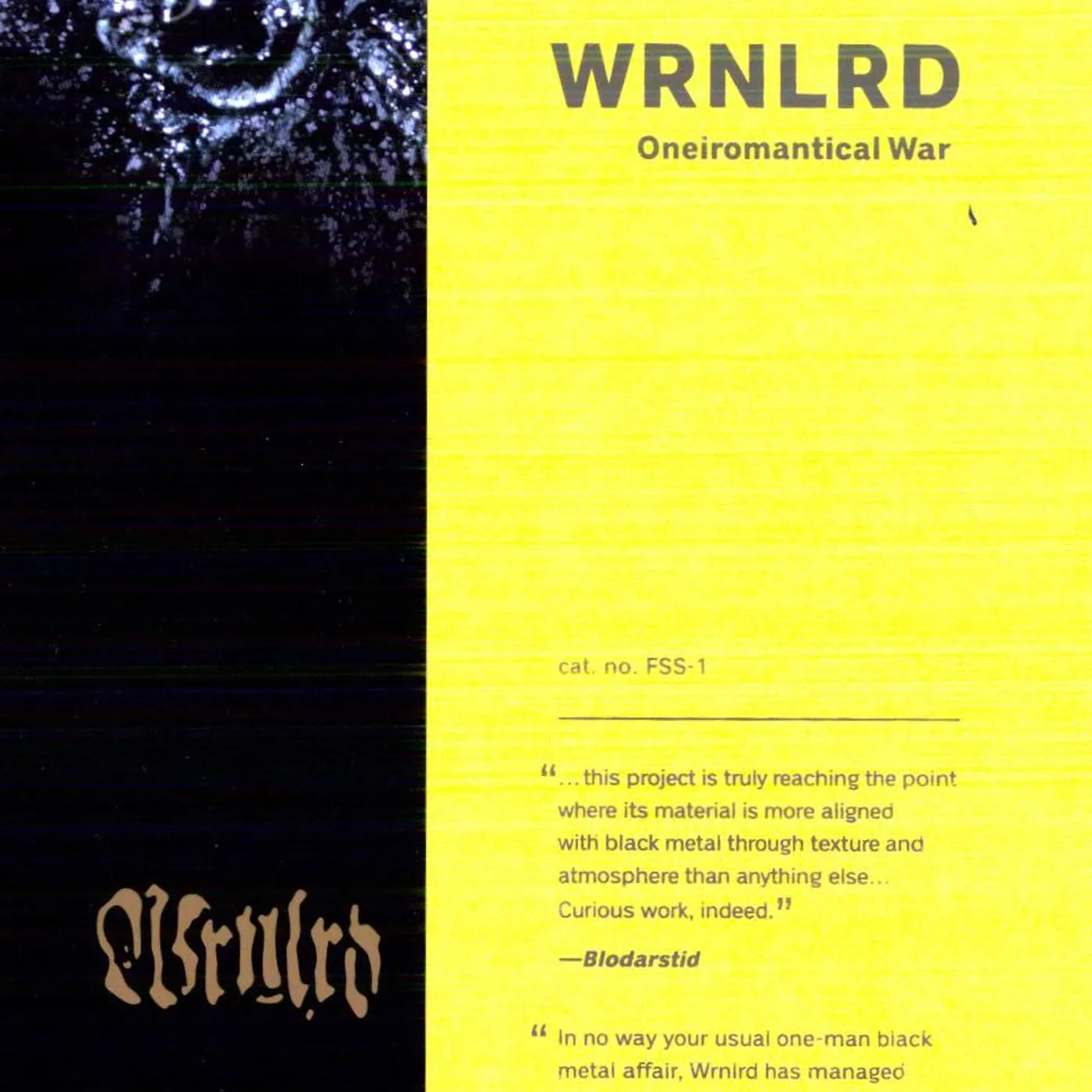 Wrnlrd ONEIROMANTICAL WAR Vinyl Record - Limited Edition, 180 Gram Pressing, Digital Download Included