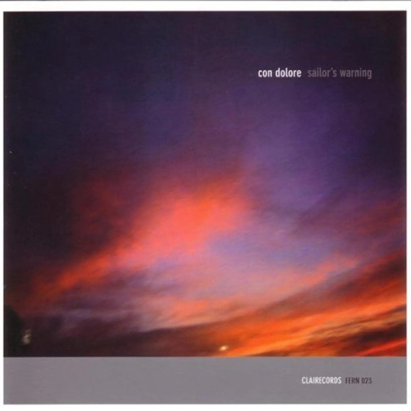 Con Dolore SAILOR'S WARNING CD