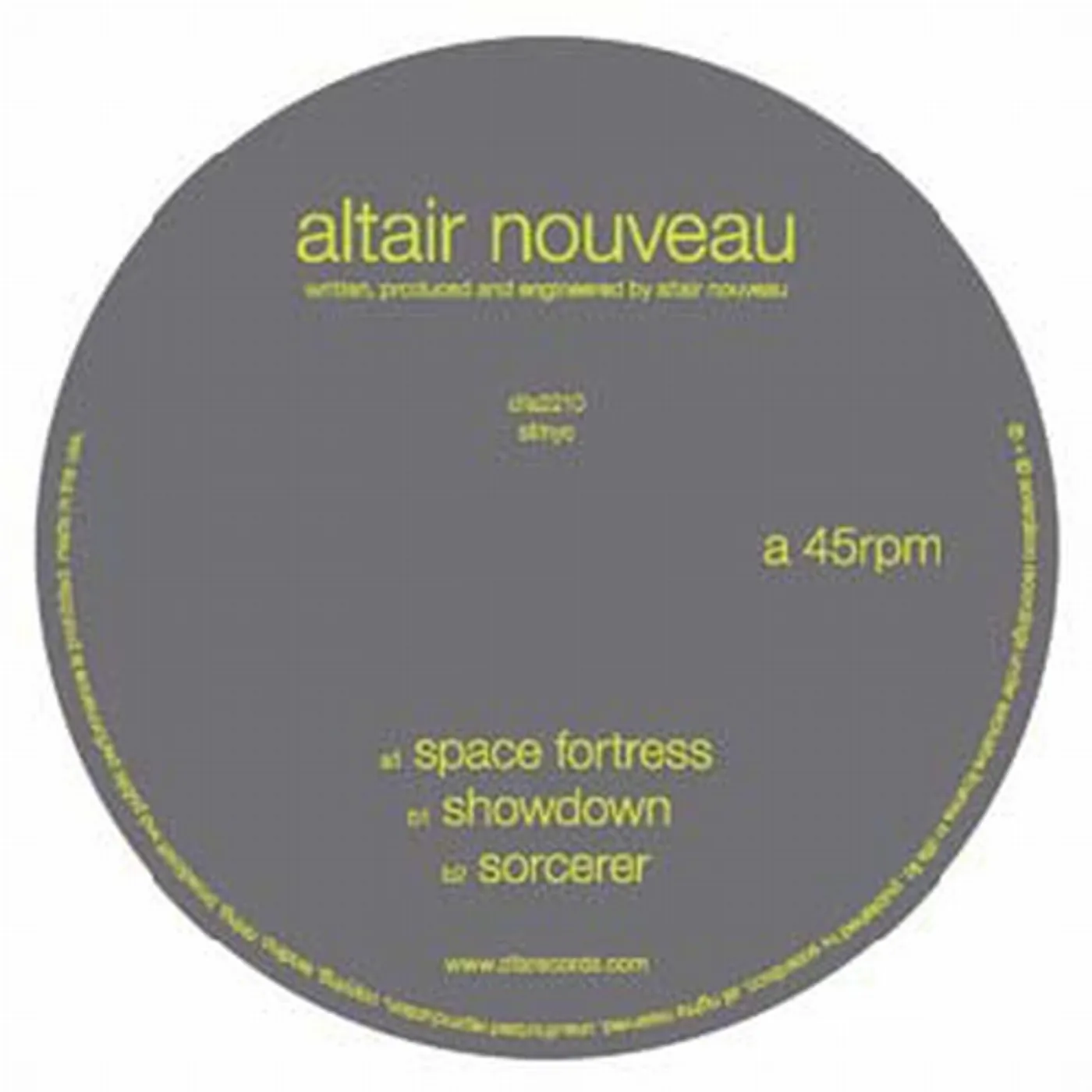 Altair Nouveau Space Fortress Vinyl Record