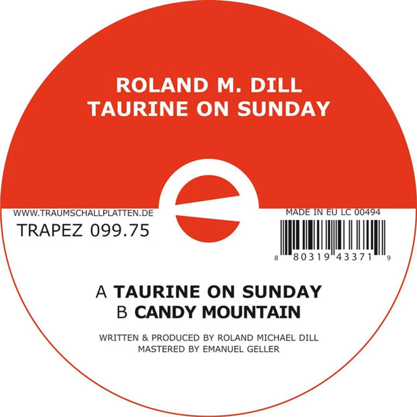 Roland M. Dill Taurine On Sunday Vinyl Record