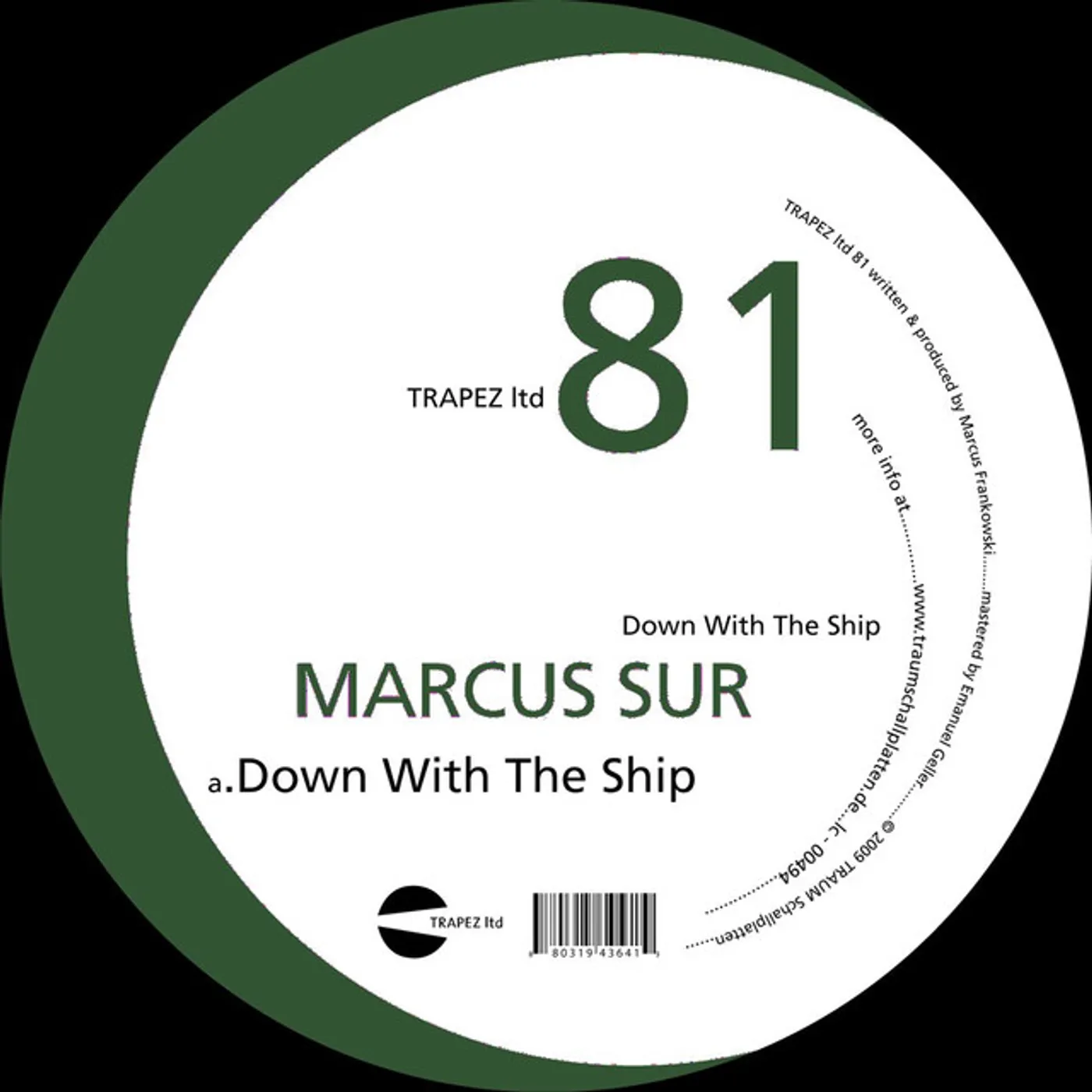 Marcus Sur Down With The Ship Vinyl Record