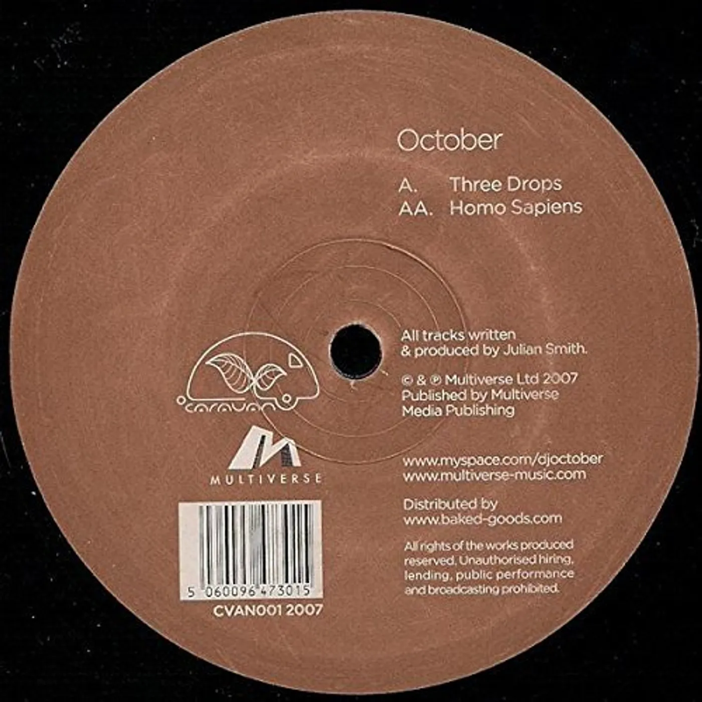 OCTOBER THREE DROPS & HOMO SAPIENS Vinyl Record
