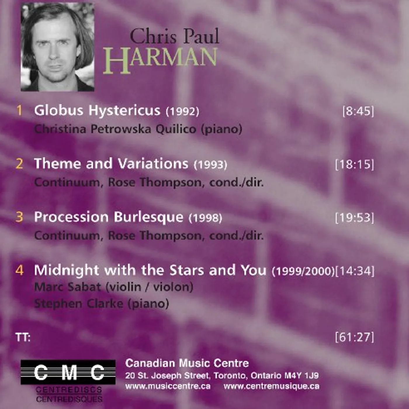 CHRIS PAUL HARMAN CD