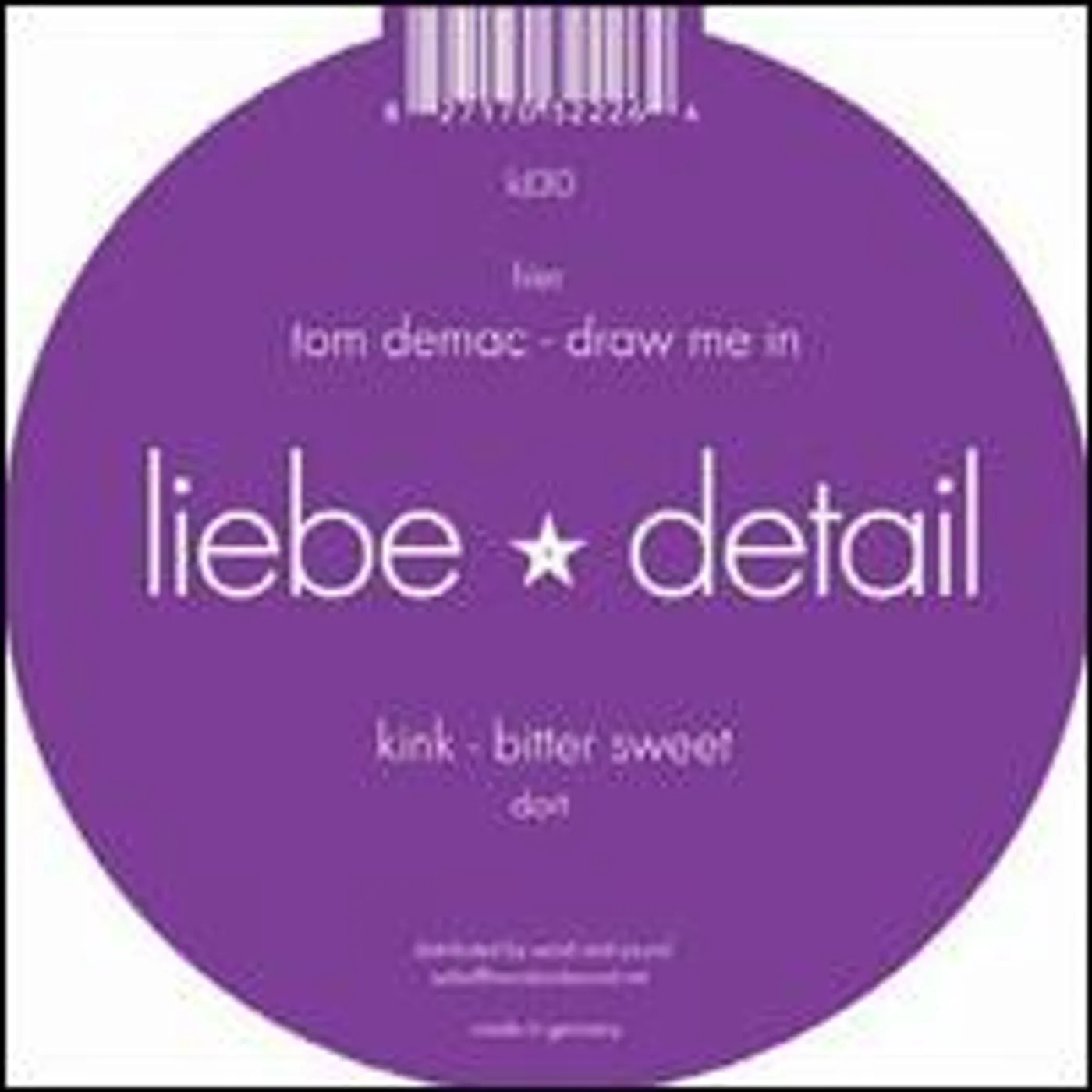 Tom Kink / Demac BITTER SWEET & DRAW ME IN Vinyl Record