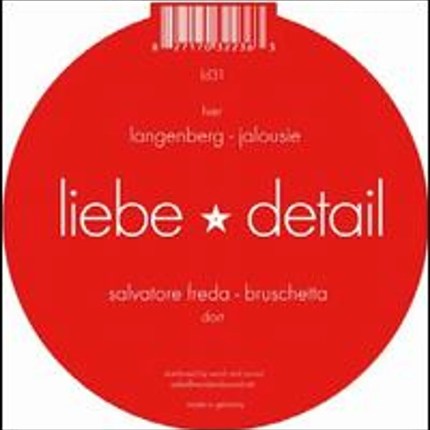 Salvatore / Langenberg Freda Bruschetta / Jalousie Vinyl Record