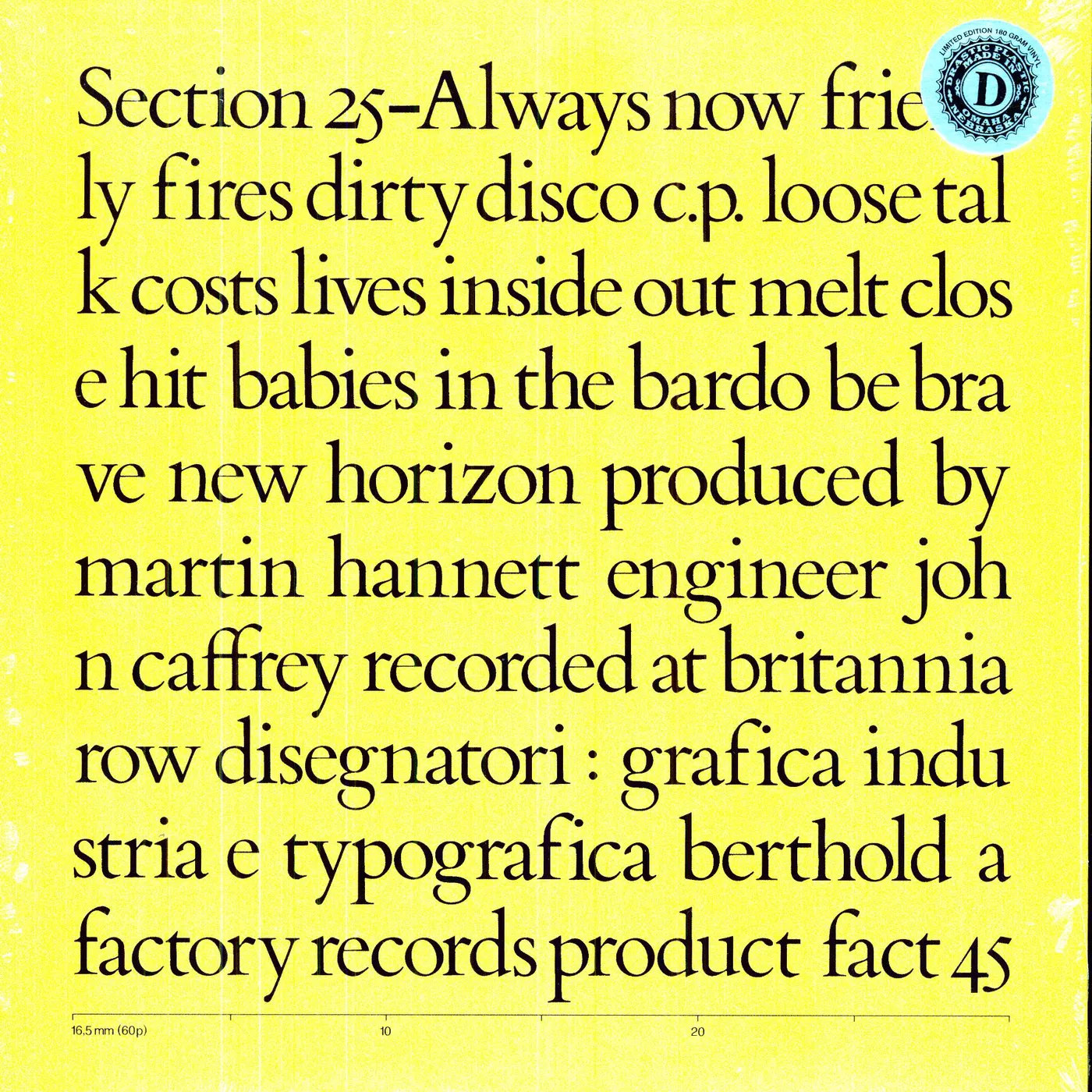 Section 25 ALWAYS NOW (LTD) (OGV) (Vinyl)