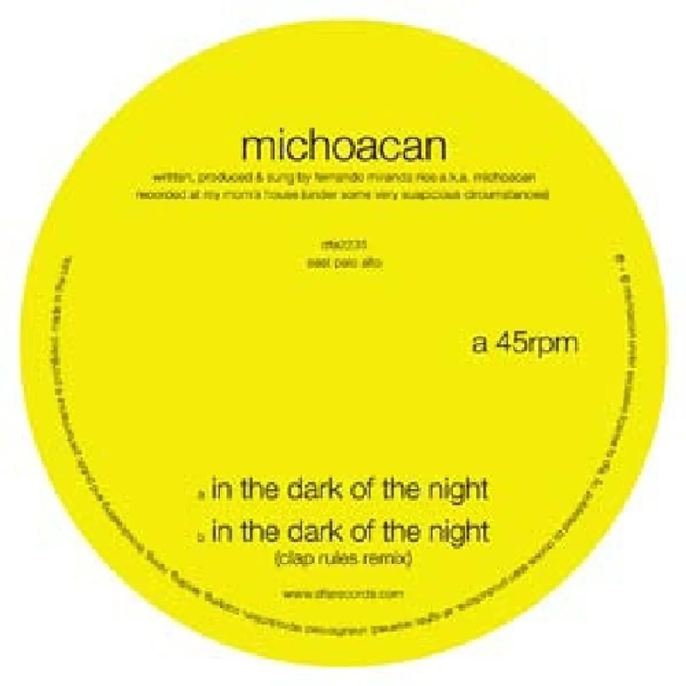 Michoacan In the Dark of the Night Vinyl Record