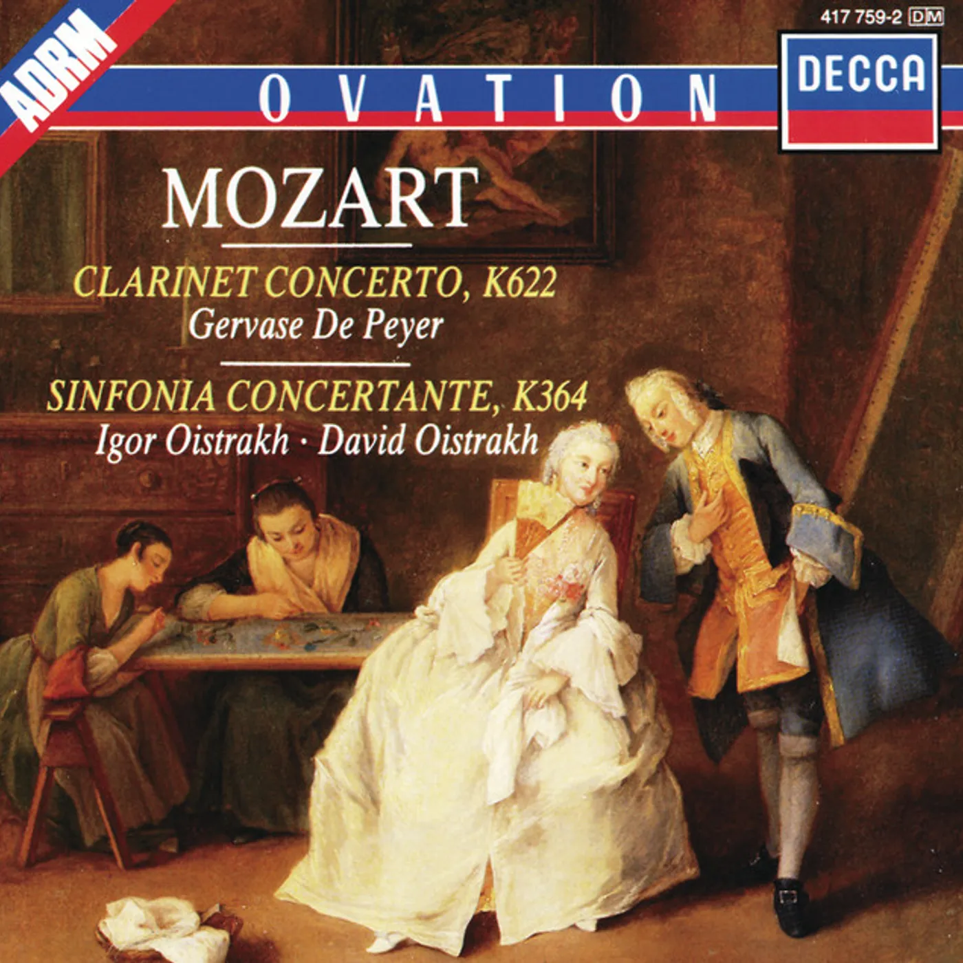 MOZART / FRUCHT / DEUTSCHE KAMMERSOLISTEN MOZART: CLARINET CTO / SINFONIA CONCERTANTE CD